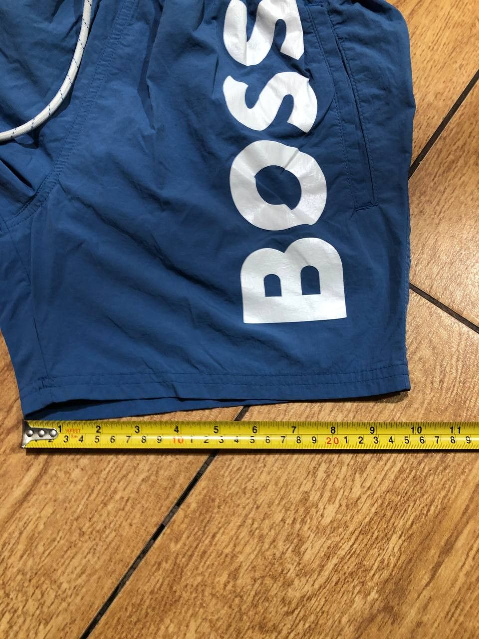 Hugo Boss Vintage Hugo Boss Big Y2K Logo Blue Shorts Size XS Size US 26 / EU 42 - 10 Thumbnail