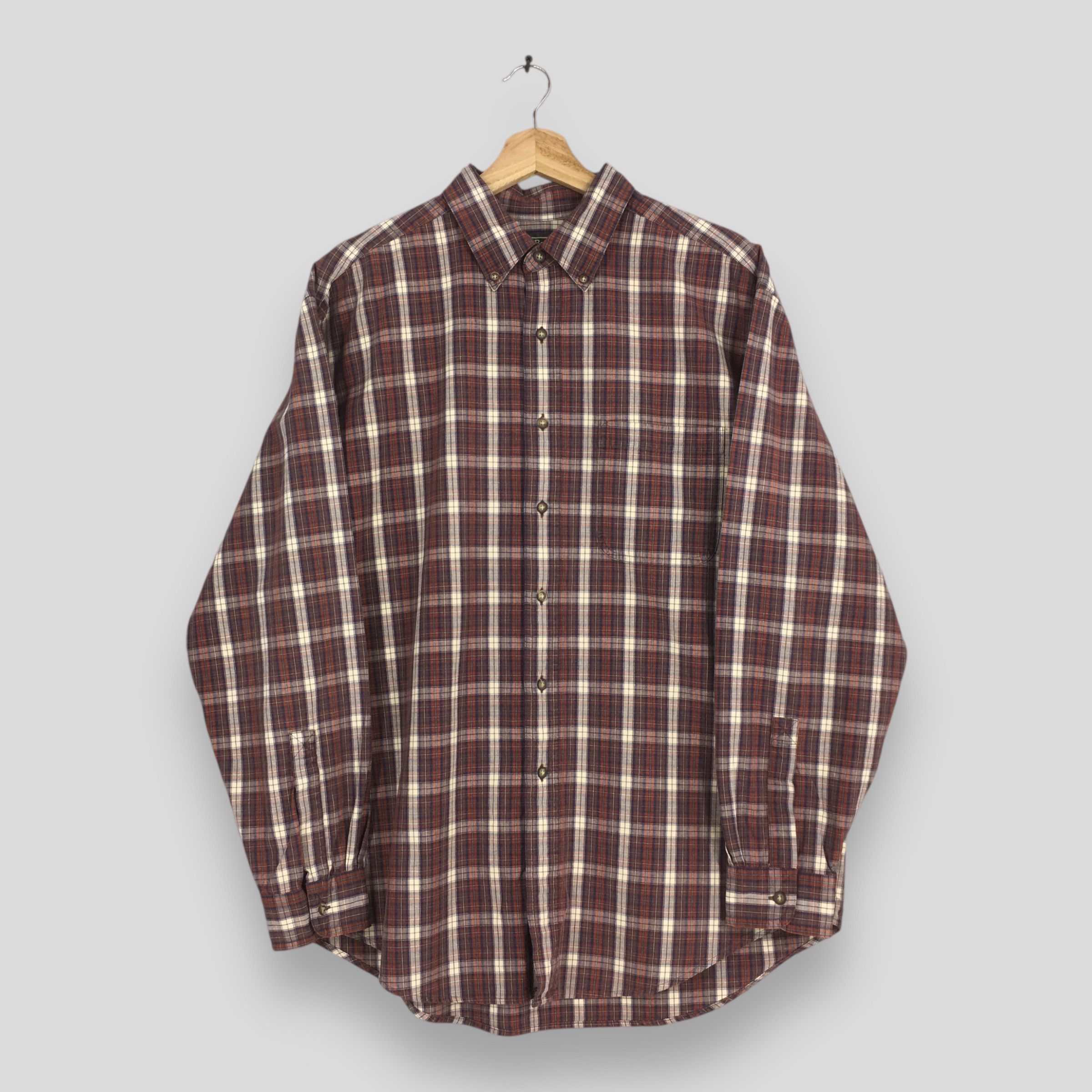 L.L. Bean Vintage LL Bean Flannel Checkered Shirt Medium Size US M / EU 48-50 / 2 - 1 Thumbnail