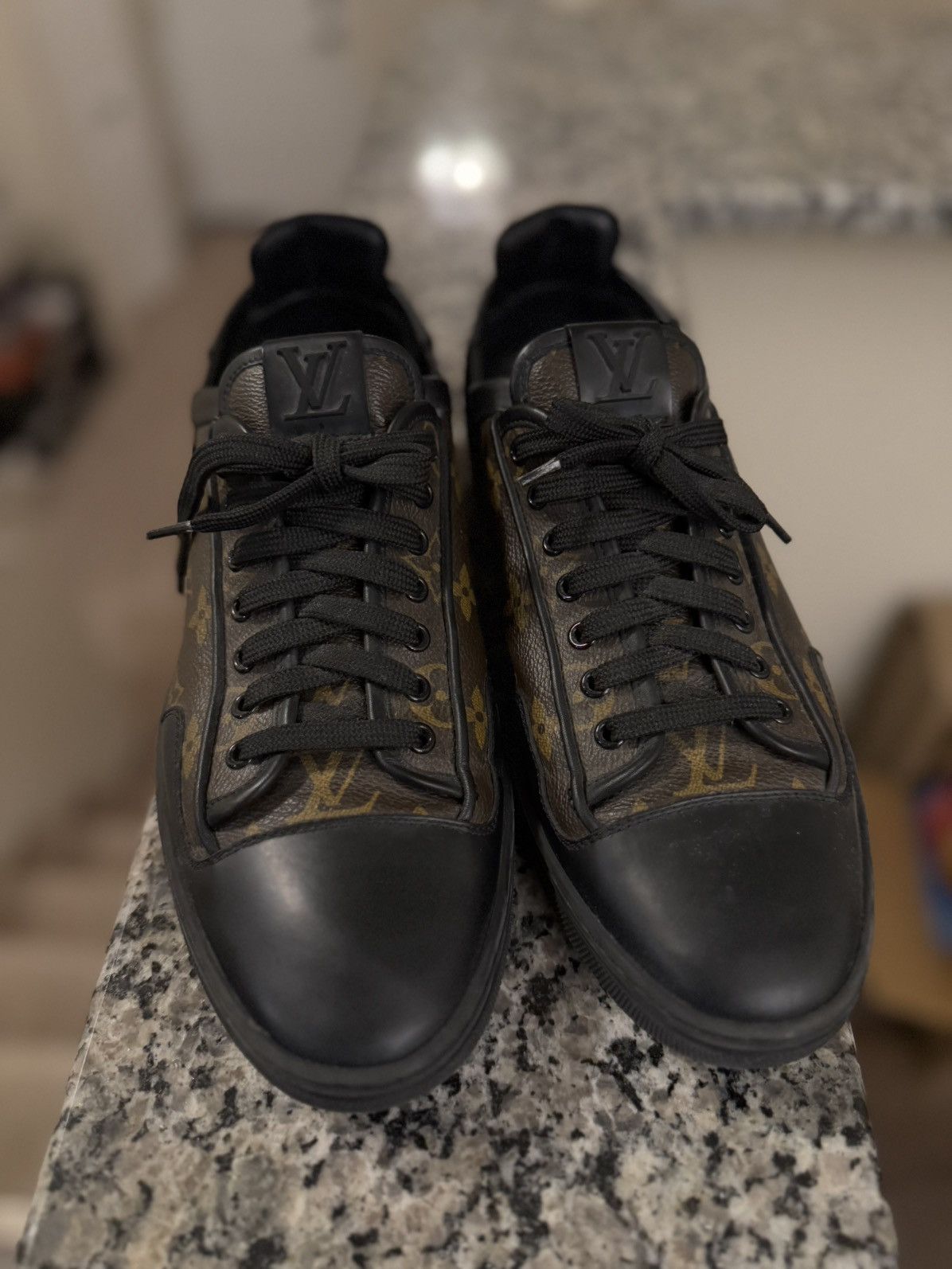 Louis Vuitton 7.5LV/8.5US Louis Vuitton Mens Brown Sneakers Monogram 🧼 Size US 8.5 / EU 41-42 - 8 Thumbnail
