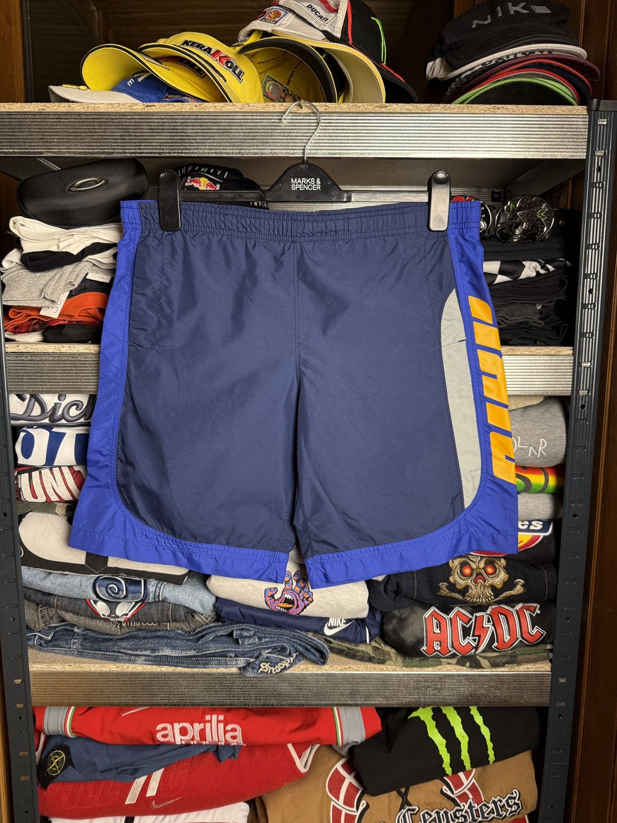 Other Nike Vintage Nylon Big Swoosh Shorts Size US 34 / EU 50 - 2 Thumbnail