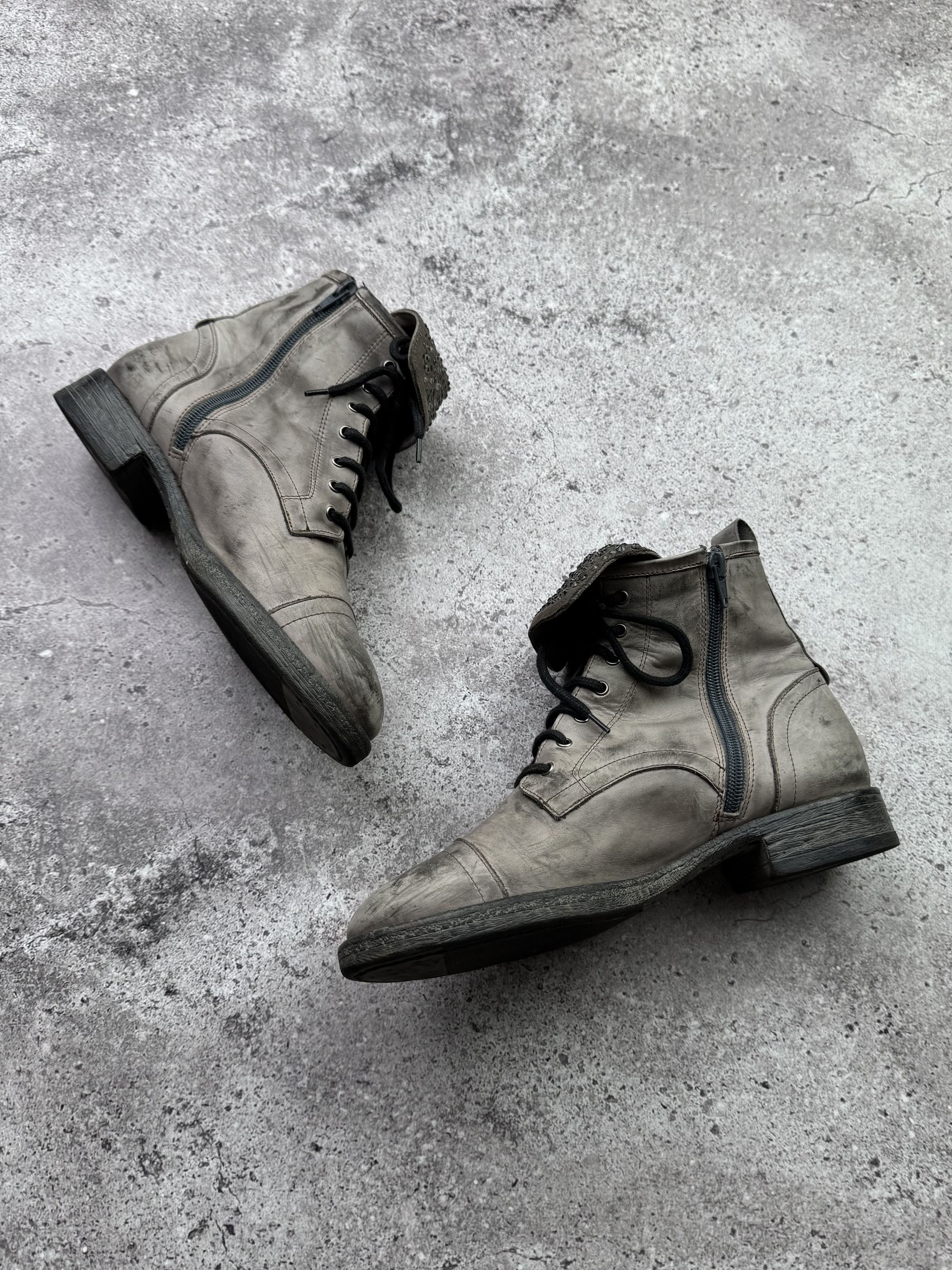 A.S.98 Vintage Leather Boots C620(V448) Size US 8 / IT 38 - 4 Thumbnail