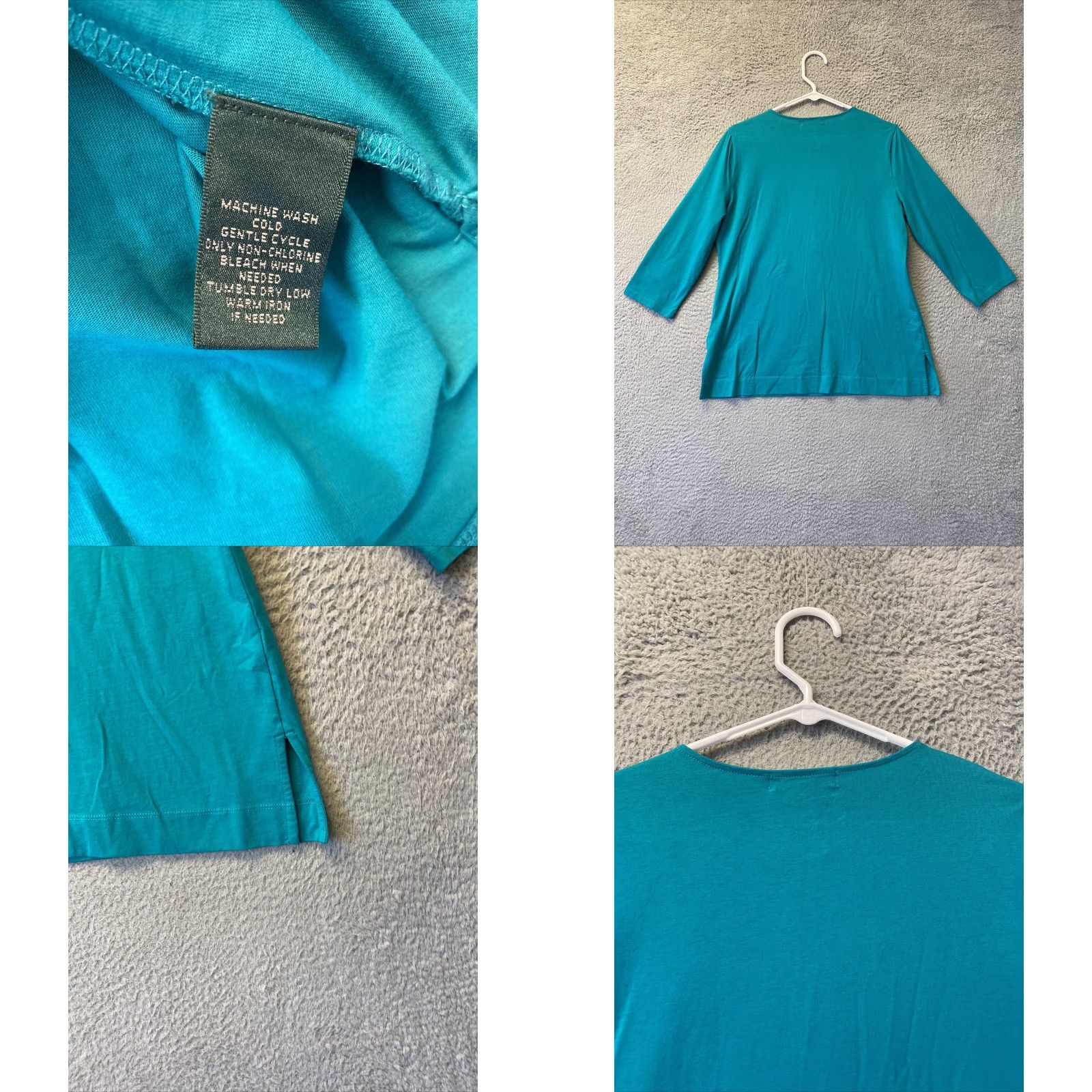 Ralph Lauren Ralph Lauren Women's Shirt Aqua LP 3/4 Sleeve V-Neck Pullover Solid Casual Size L / US 10 / IT 46 - 8 Thumbnail