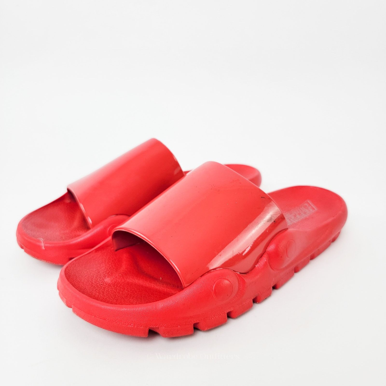 Designer Jeffrey Campbell Red Slip On Slide Sandals - 9 Size US 9 / IT 39 - 3 Thumbnail
