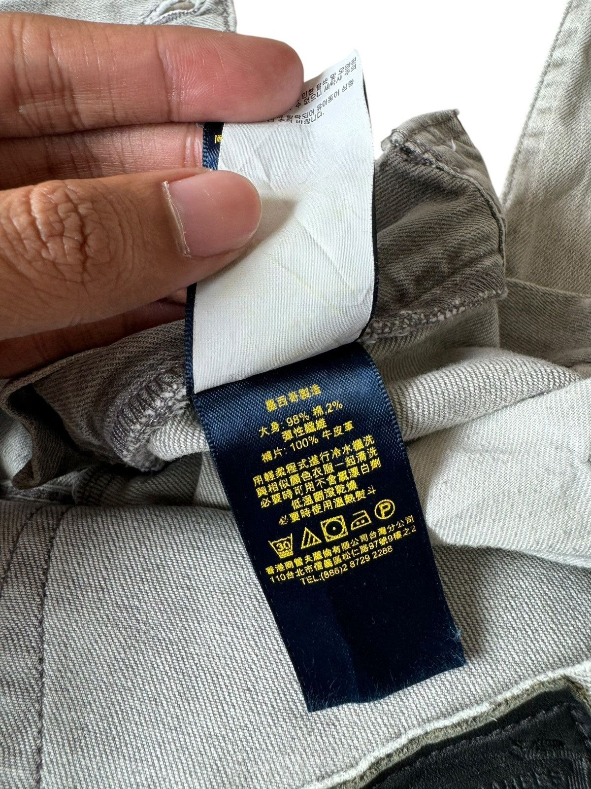 If Six Was Nine Vintage Polo Ralph Lauren Dirty Jeans Varick Slim Size US 34 / EU 50 - 23 Thumbnail