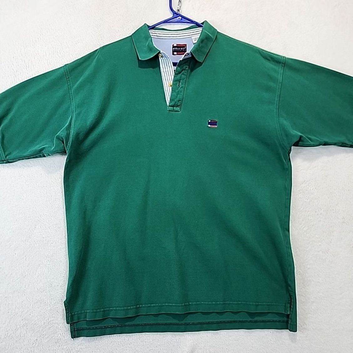 Bugle Boy VINTAGE Bugle Boy Logo Polo Shirt Green XL Men’s Regular Short Sleeve Cotton 1990s Retro Preppy Size US XL / EU 56 / 4 - 3 Thumbnail
