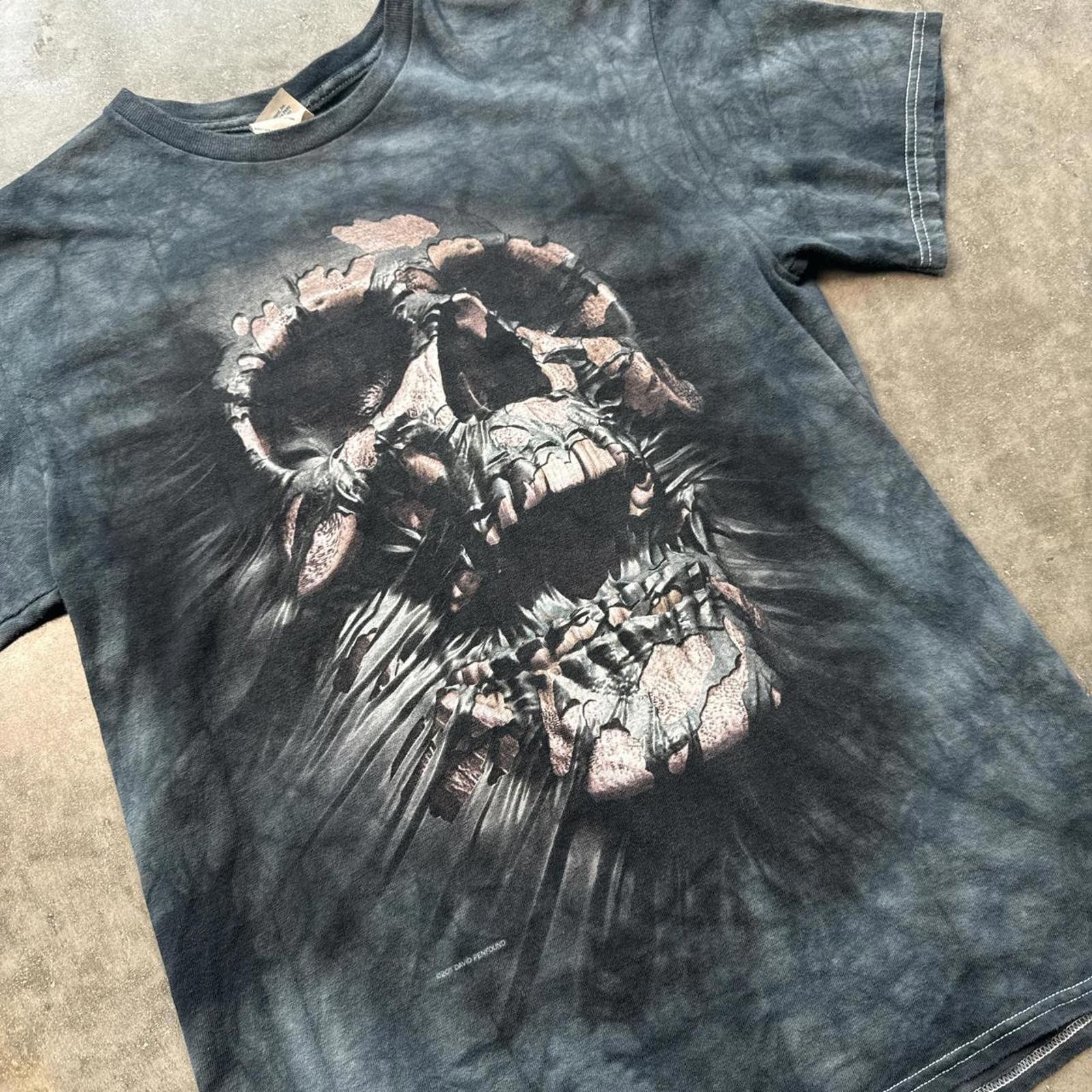 Other Black And Grey Skull Y2K Graphic Tee #Y2k #Skulls Size US M / EU 48-50 / 2 - 3 Thumbnail