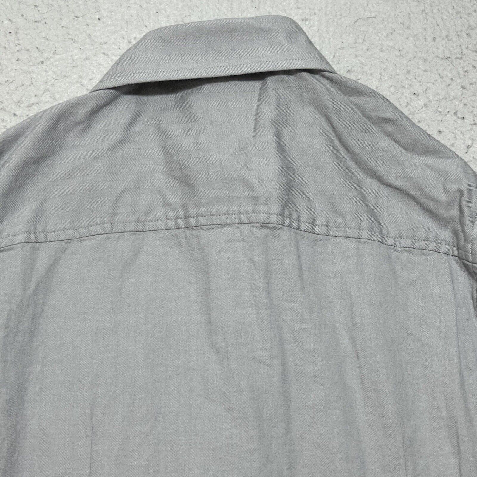 Other Acumen Small Button Down Light Gray Long Sleeve Dress Shirt Size US S / EU 44-46 / 1 - 11 Thumbnail