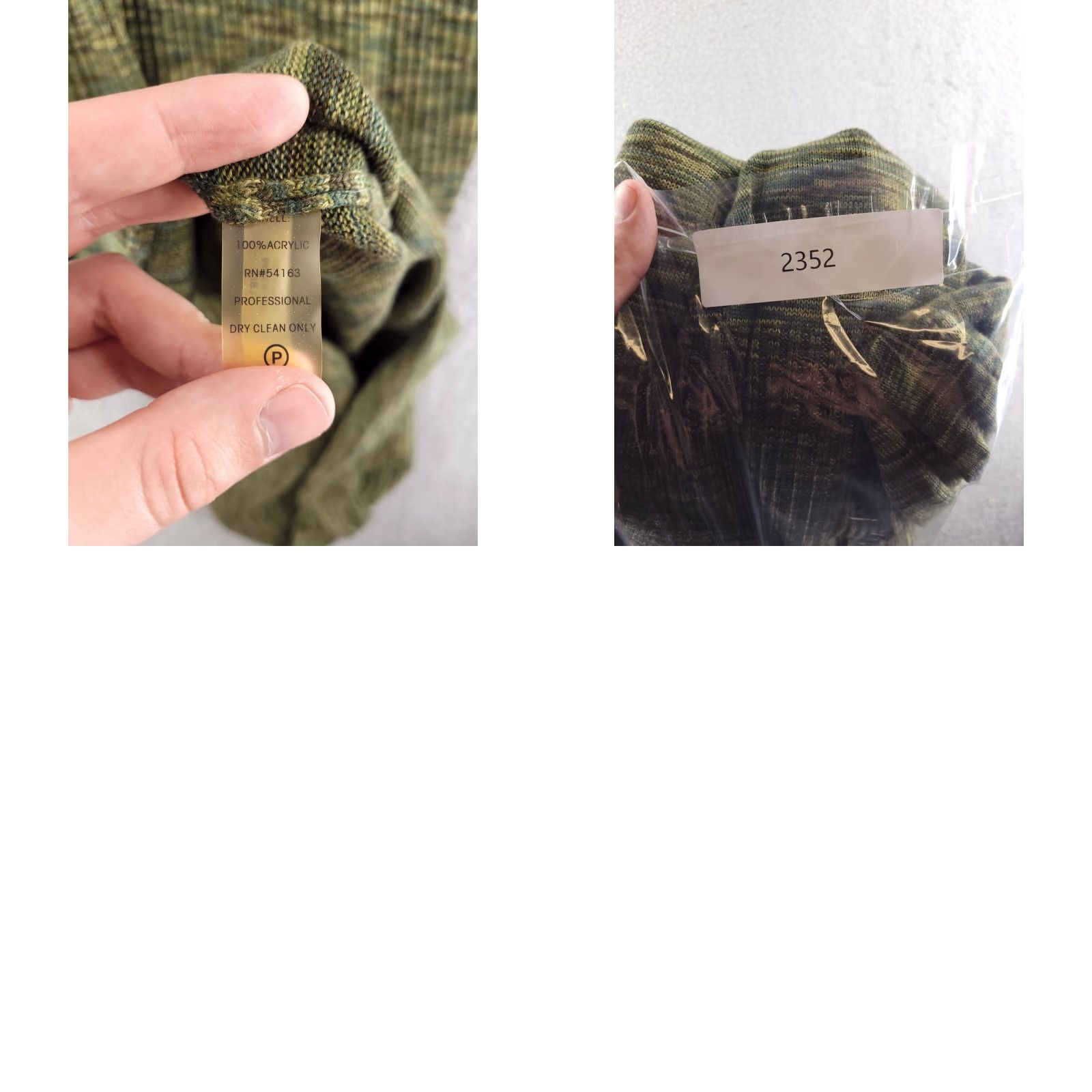 Calvin Klein Calvin Klein Turtleneck Swing Sweater Dress Green Marbled Womens Large Camo Size L / US 10 / IT 46 - 8 Thumbnail