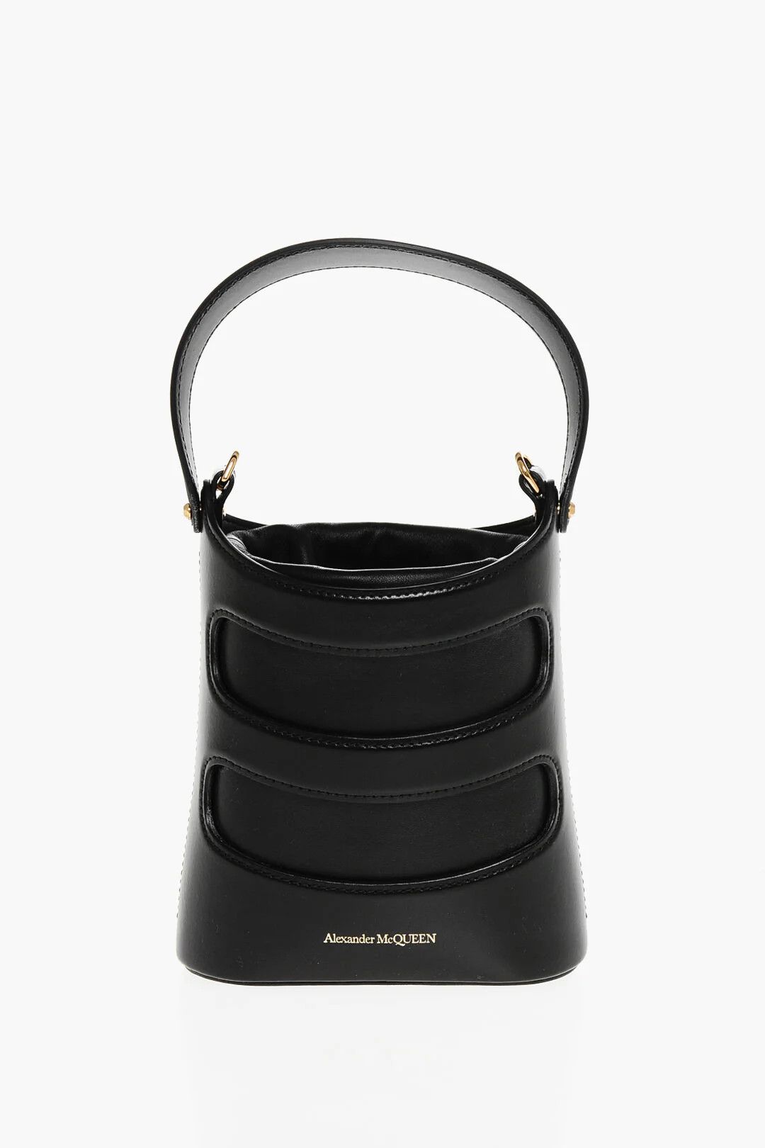 Alexander McQueen og1mm0426 Size: OS / Leather Mini Bucket Bag in Black Size ONE SIZE - 1 Thumbnail
