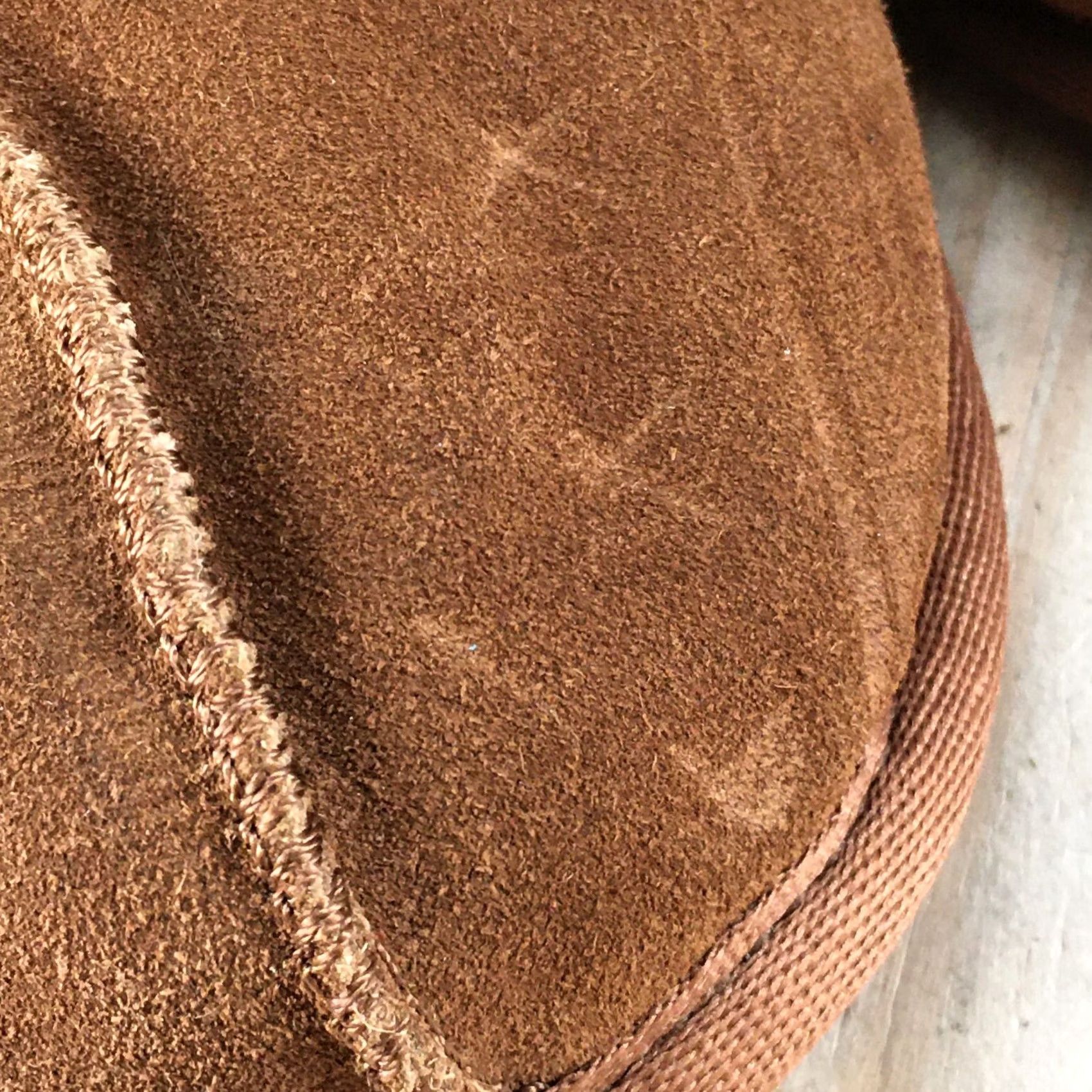 Vintage Dearfoams Mens 12 Brown Mules Slip On Sheepskin Casual Comfort Suede Slipper Size ONE SIZE - 4 Thumbnail