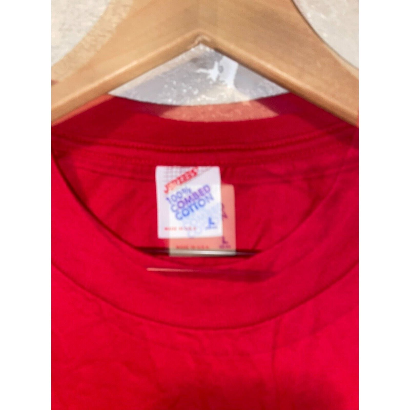 Jerzees Vintage Test Print Shirt Tee Red Graphic VTG Large 90s Size US L / EU 52-54 / 3 - 6 Thumbnail