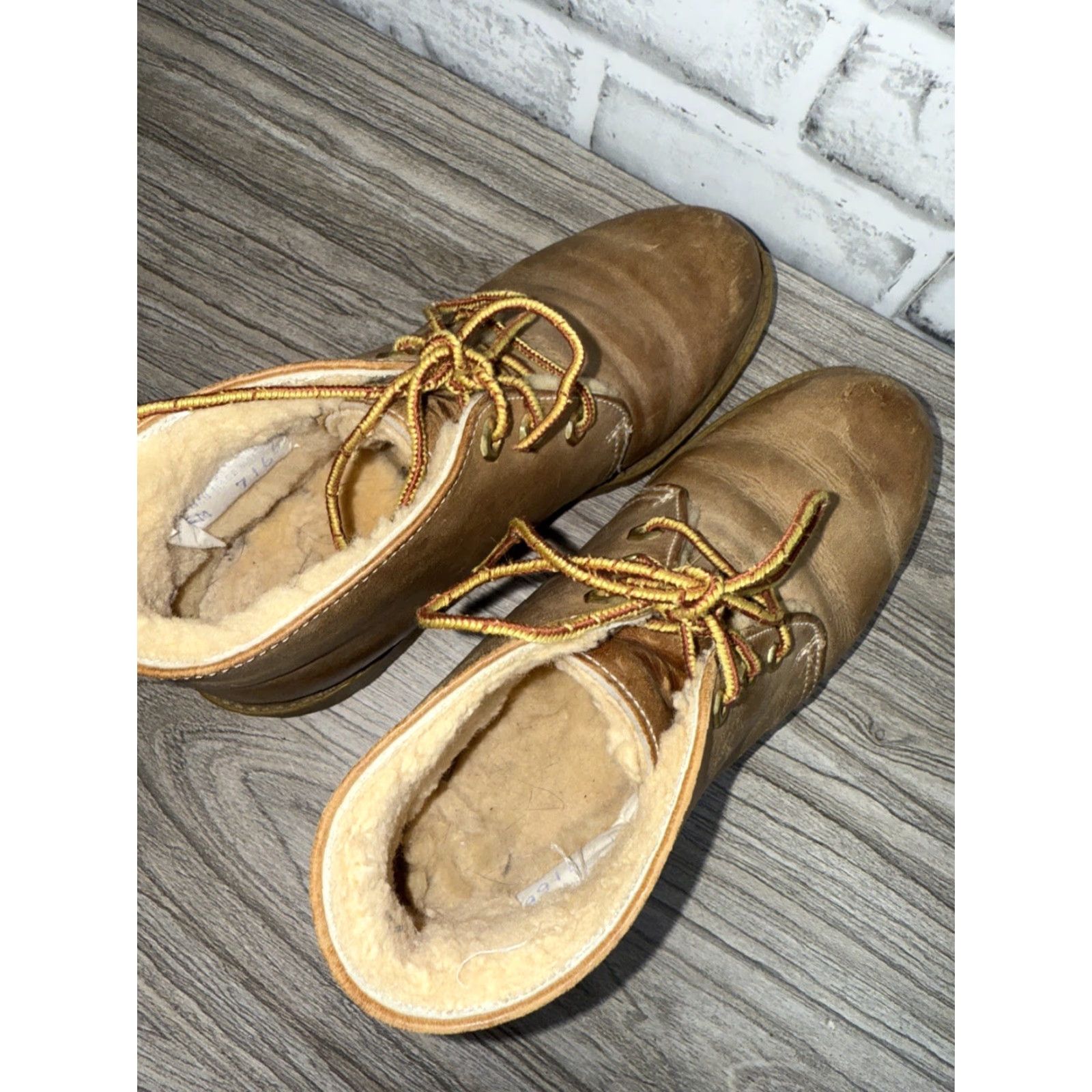 Vintage VINTAGE LL BEAN Bean Boots Chukka Shoe - 5.5 M - Brown - Insulated Sherpa Lined - Waterproof, Leather - Unisex Adults - Workwear - USA Theme Size US 5.5 / EU 38 - 4 Thumbnail