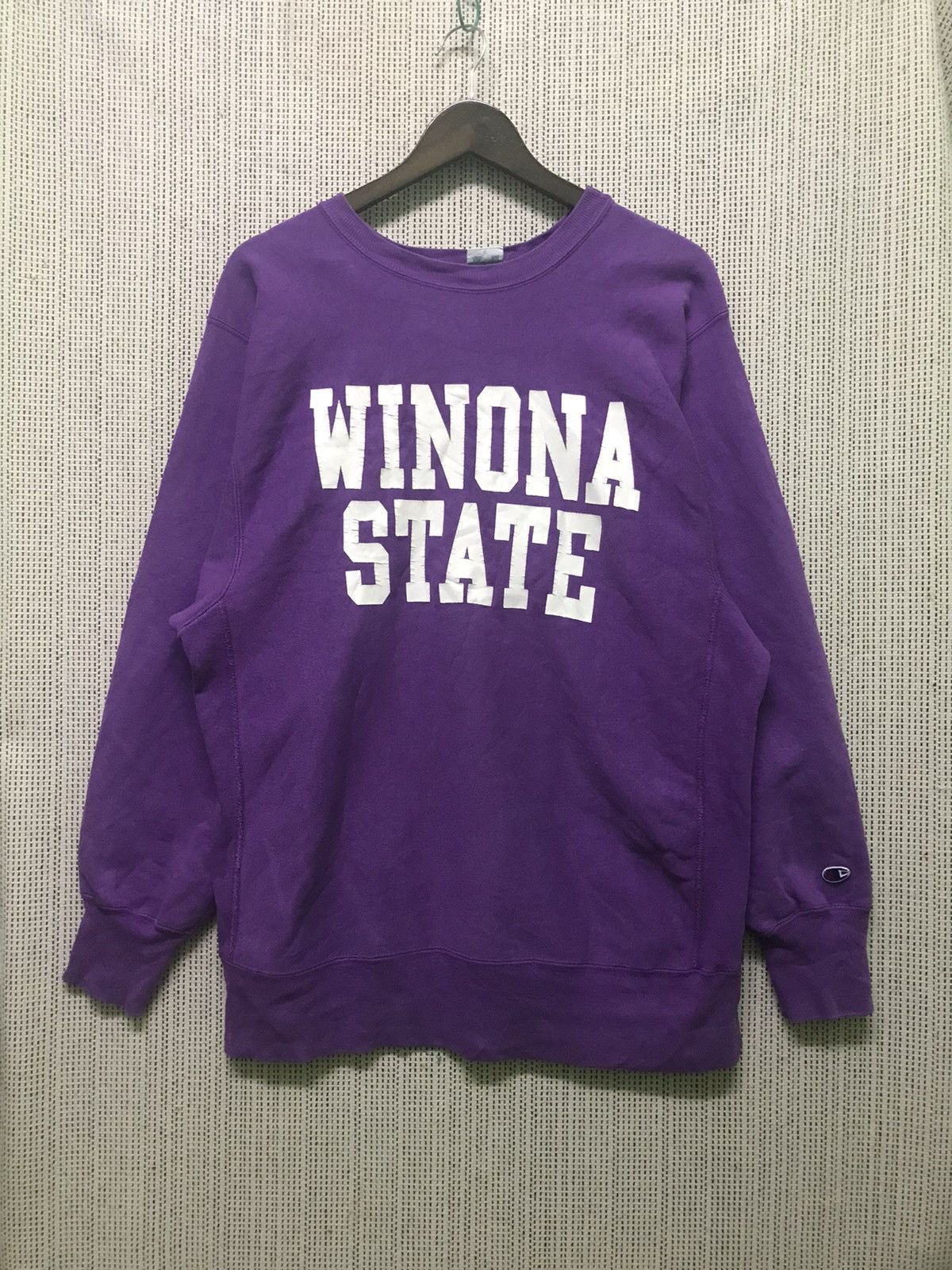 image of Reverse Weave Champion 70's Winona State Very in Purple, Men's (Size XL)