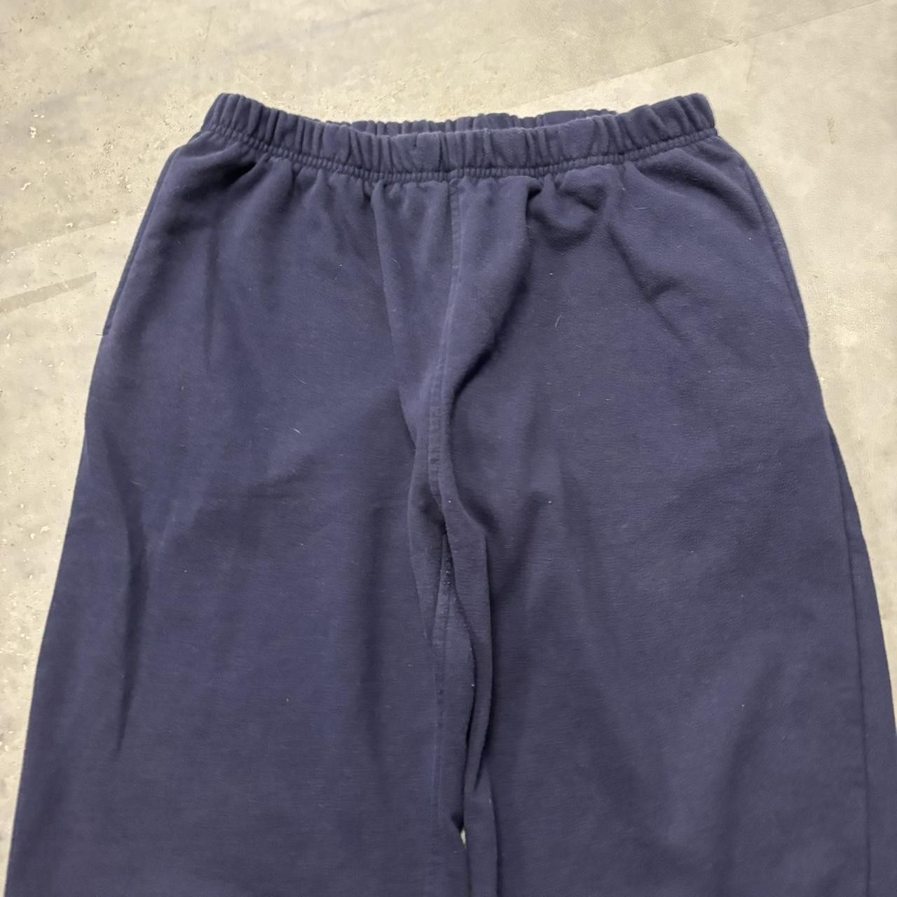 Japanese Brand × Vintage Crazy Vintage Y2K/2000s Baggy Navy Blue Skater Style Essential Sweatpants! Size US 32 / EU 48 - 4 Thumbnail