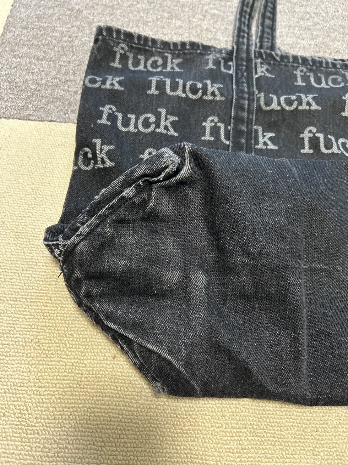 Supreme Supreme SS13 Fuck Tote Denim Bag Black Size ONE SIZE - 10 Thumbnail