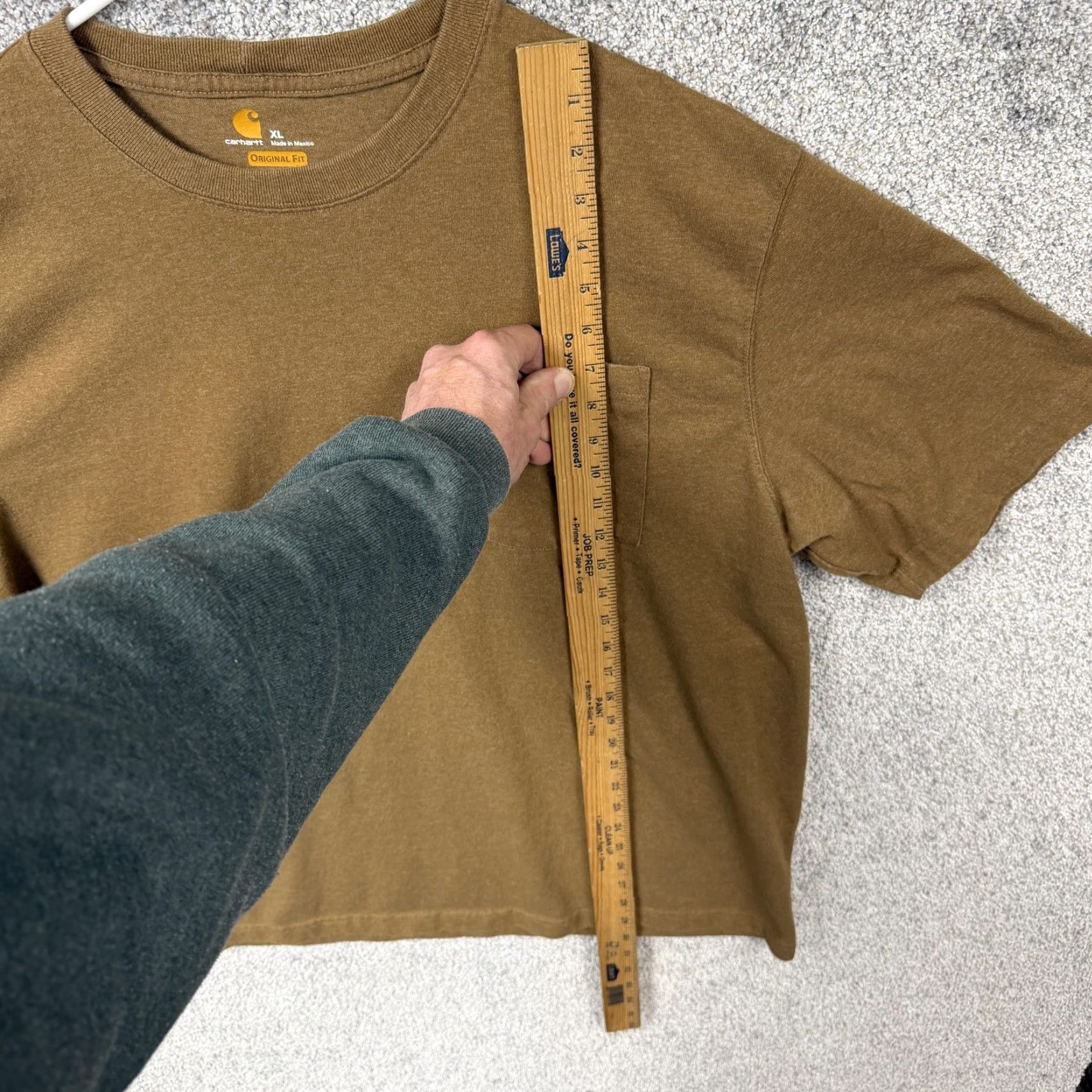 Carhartt Carhartt Shirt Mens XL Brown Heavyweight Pocket Tee Original Fit K87 Workwear Size US XL / EU 56 / 4 - 2 Thumbnail