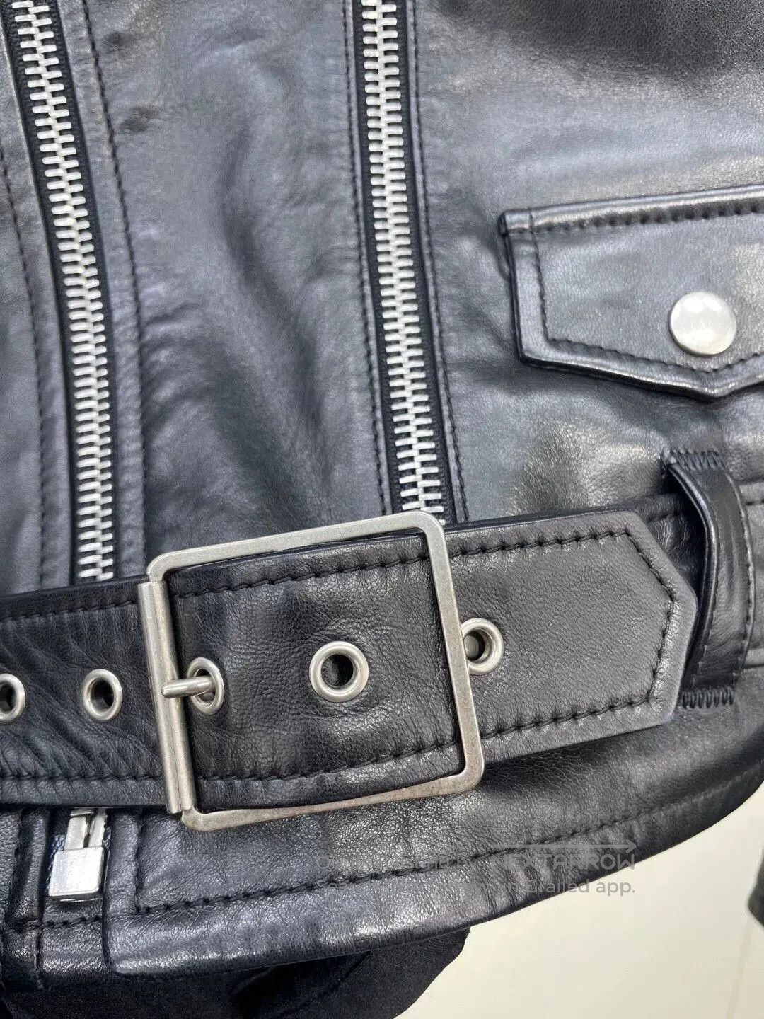 Saint Laurent Paris YSL Saint Laurent Black Biker Jacket. Size XS / US 0-2 / IT 36-38 - 4 Thumbnail