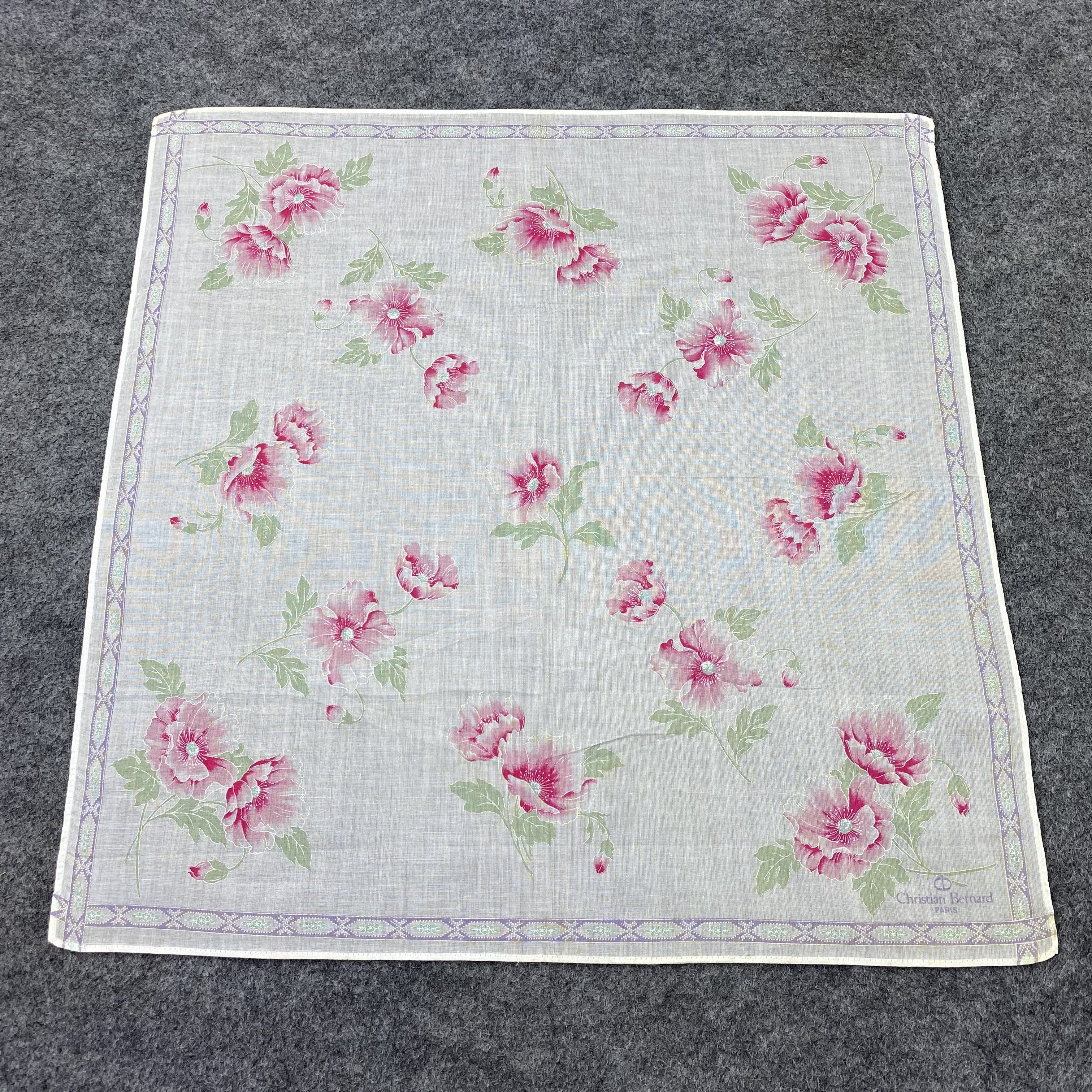 Vintage Christian Bernard Handkerchief / Bandana / Neckerchief-B1329 Size ONE SIZE - 3 Thumbnail
