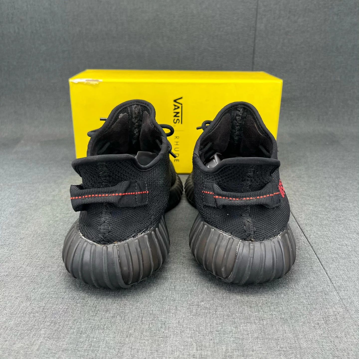 Nike Yeezy 350 Black Red 44.5 Worn 2-3x Boxed Size US 11.5 / EU 44-45 - 5 Thumbnail