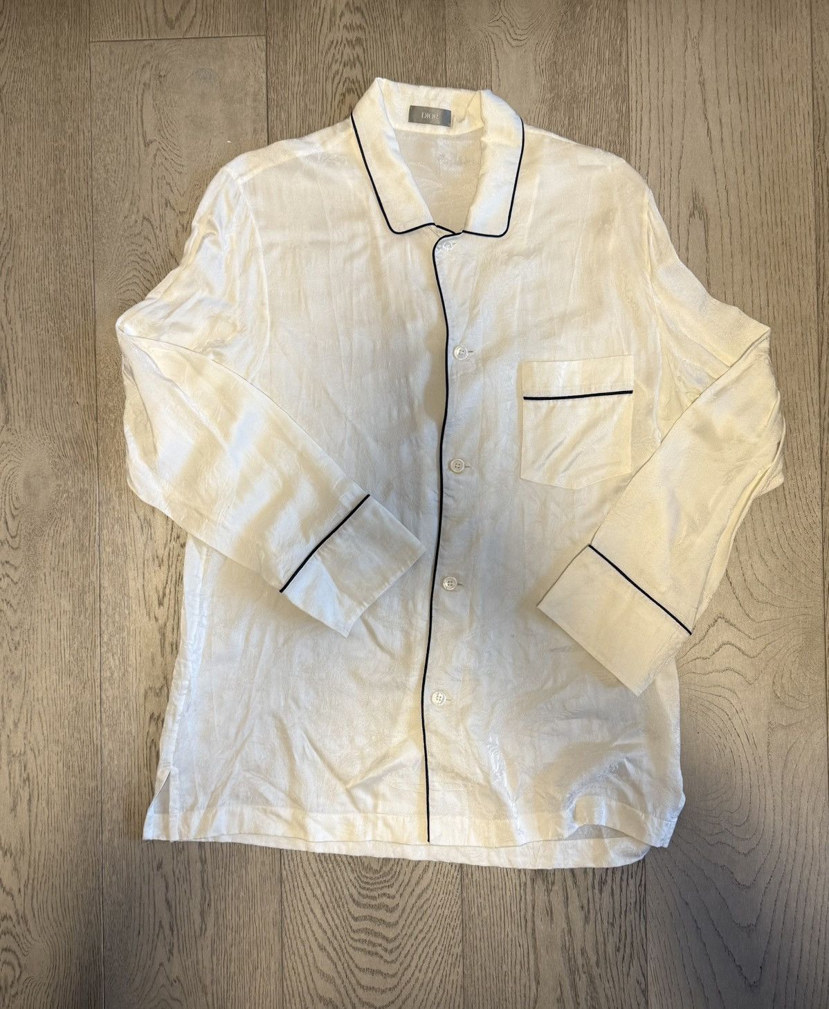 Dior Dior Silk Blend Piping Shirt Size US M / EU 48-50 / 2 - 1 Thumbnail