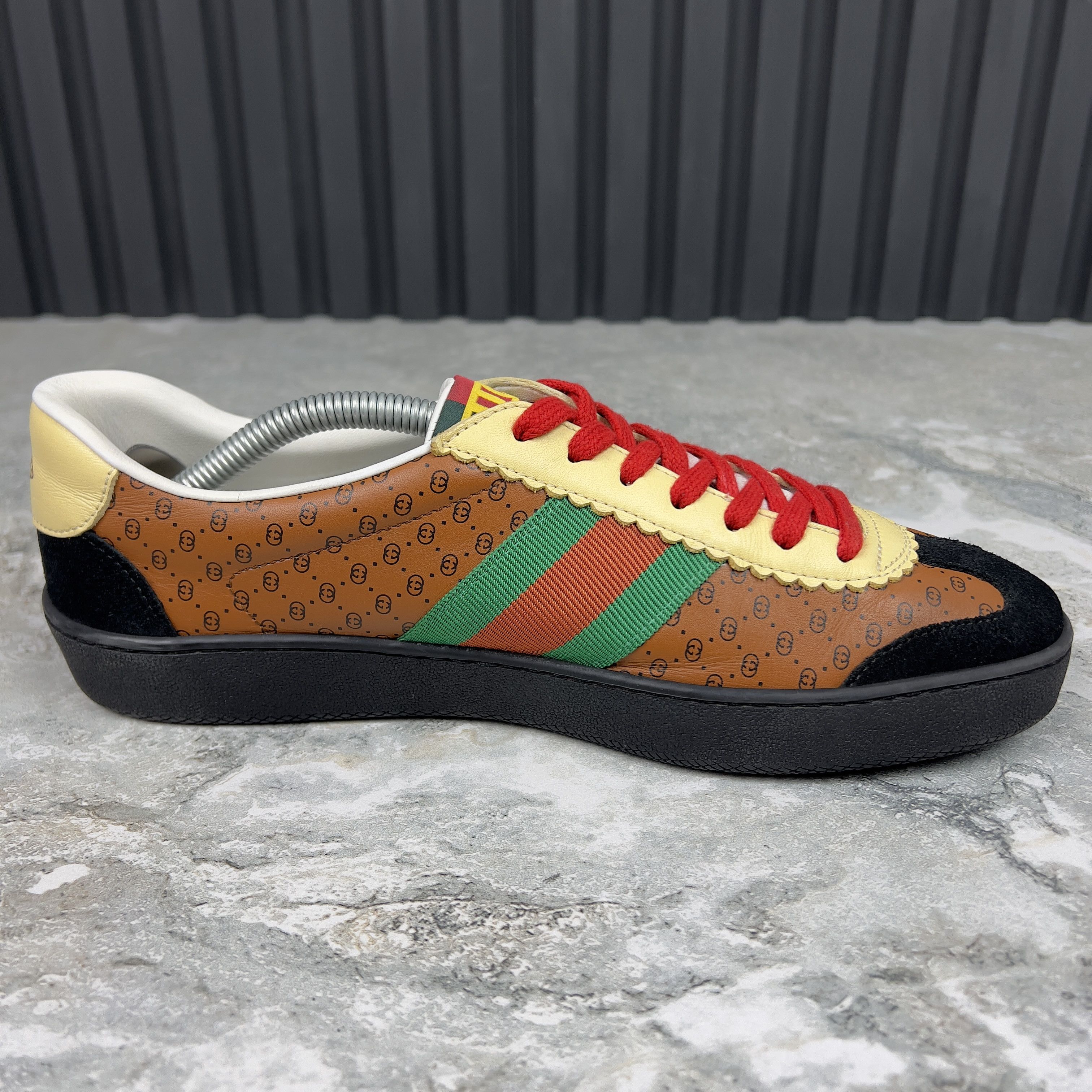 Gucci Gucci x Dapper Dan Web G74 GG Monogram Sneakers Leather Size US 8.5 / IT 38.5 - 6 Thumbnail