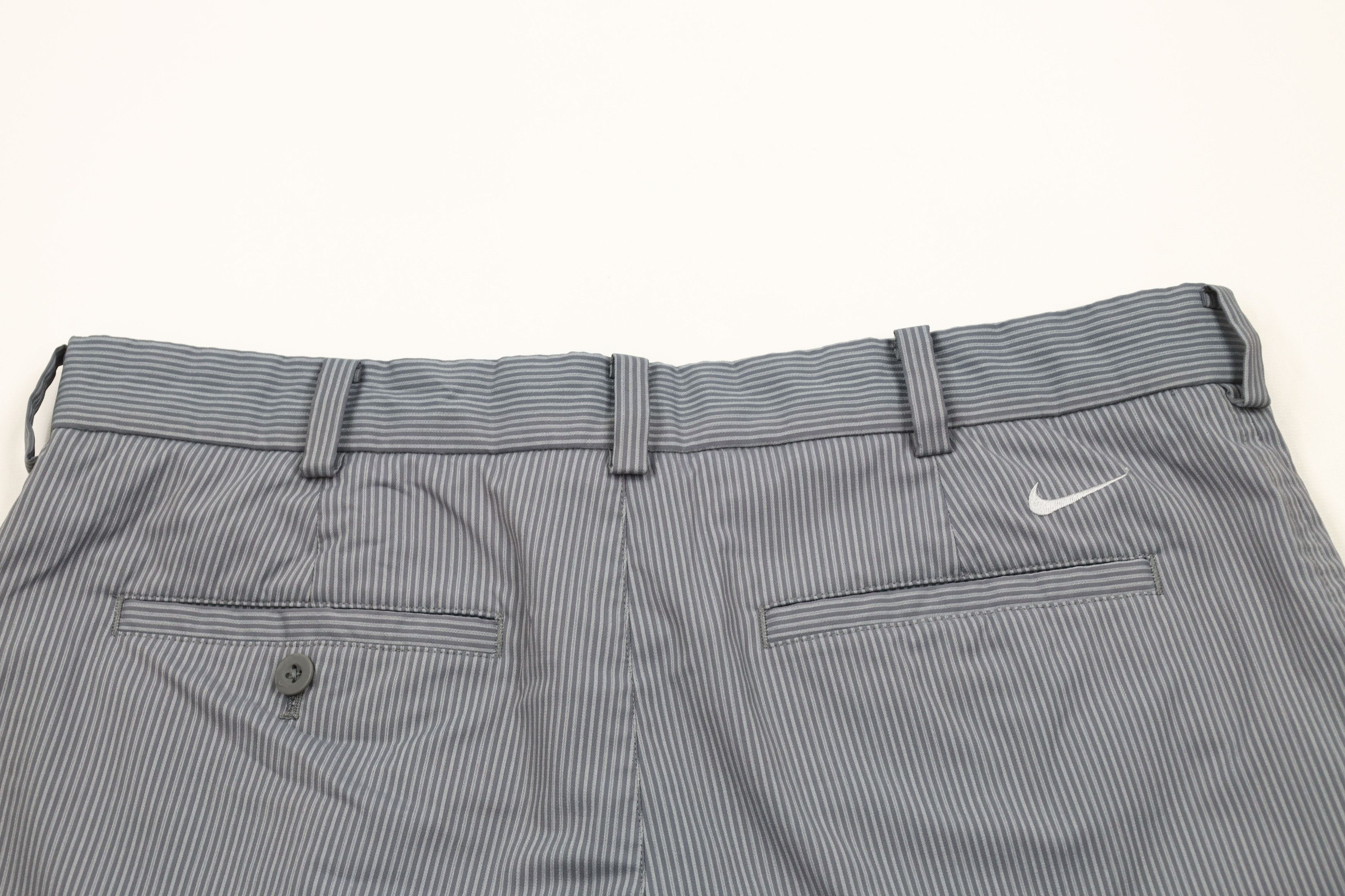 Nike × Vintage Nike Golf Mini Swoosh Pinstriped Tech Golfing Shorts Gray Size US 34 / EU 50 - 9 Thumbnail