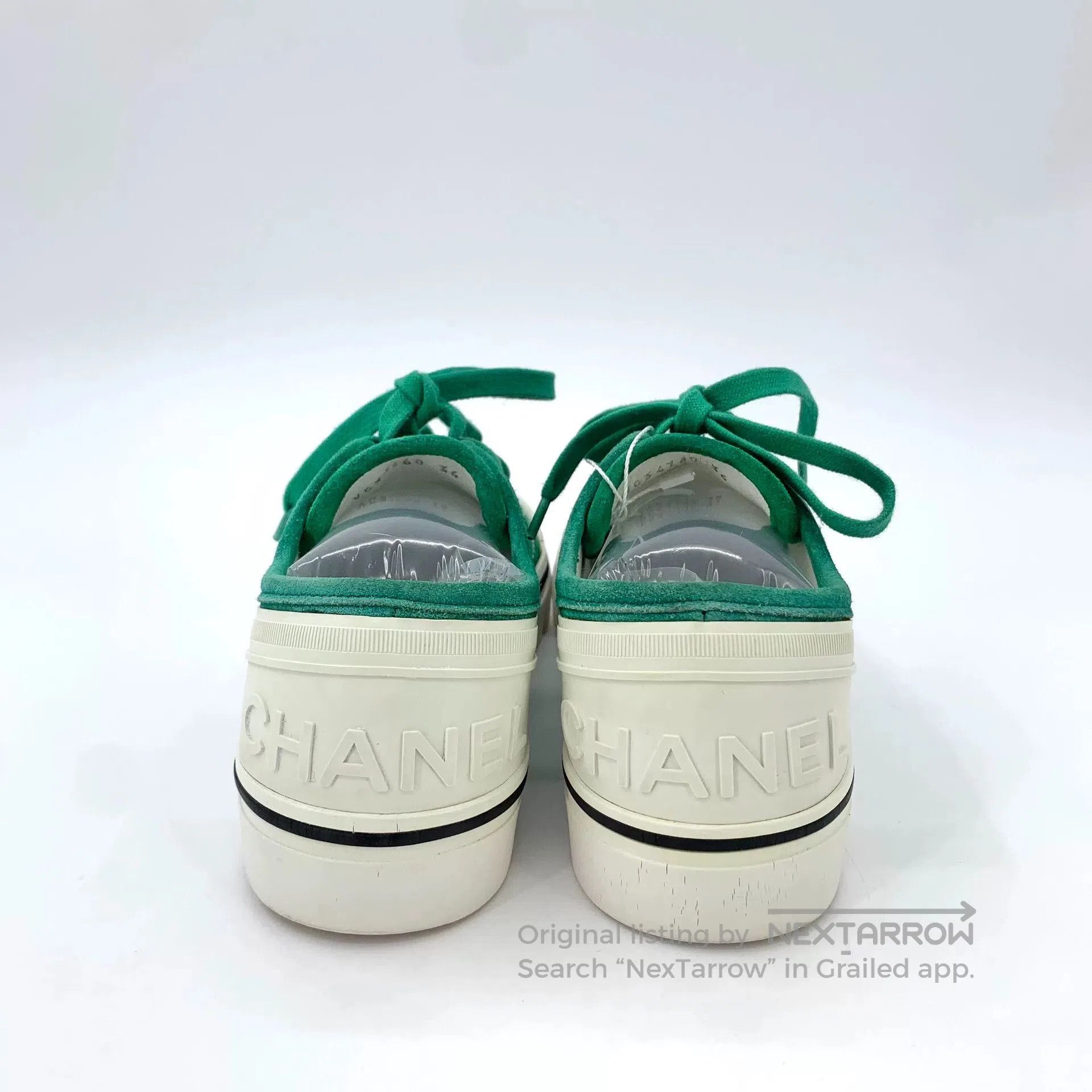 Chanel Chanel Green Canvas Lace. Size US 6 / IT 36 - 4 Thumbnail