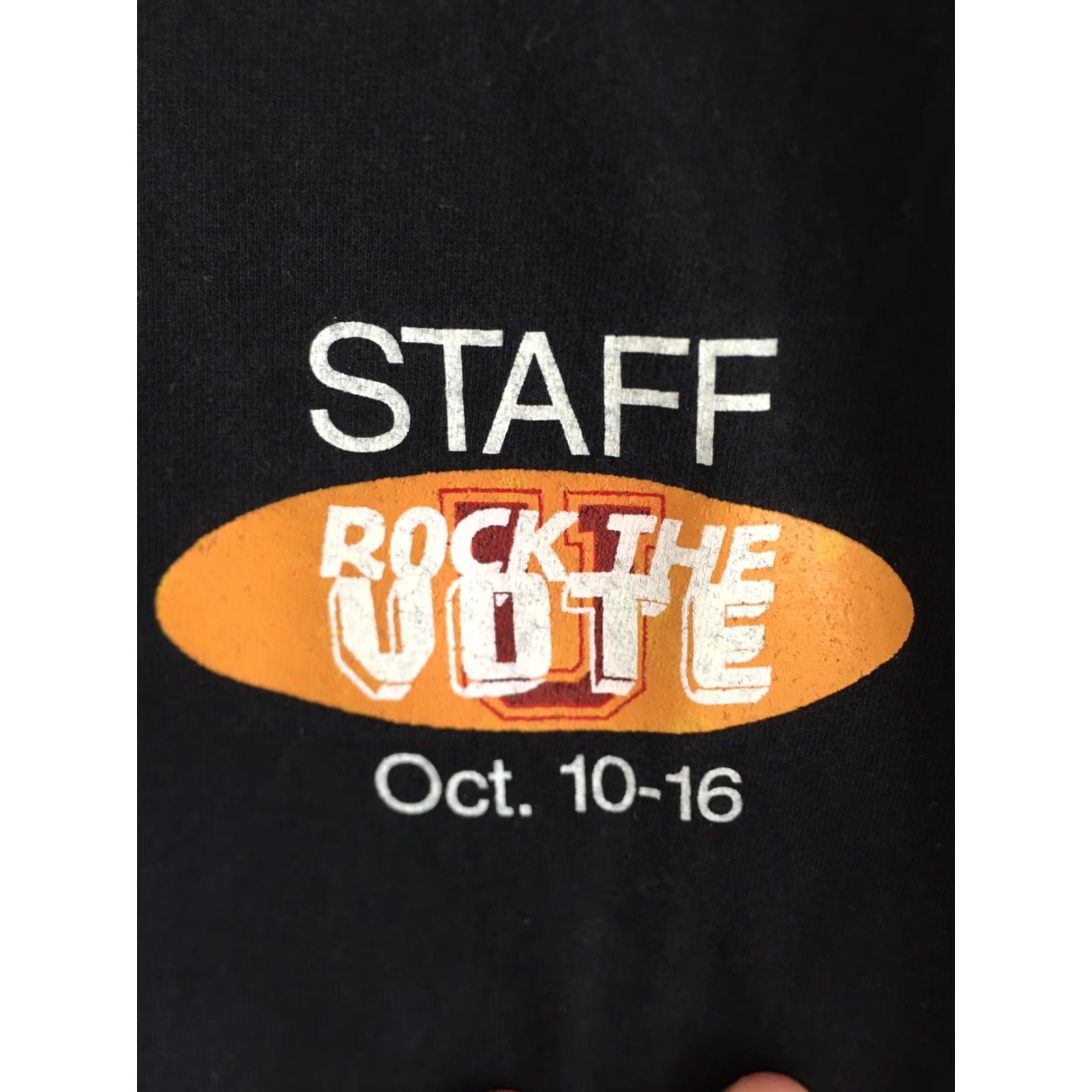 Vintage VINTAGE Large 2002 Rock The Vote ASUU Tee Shirt L Black Mens T-Shirt Graphic Size US L / EU 52-54 / 3 - 4 Thumbnail