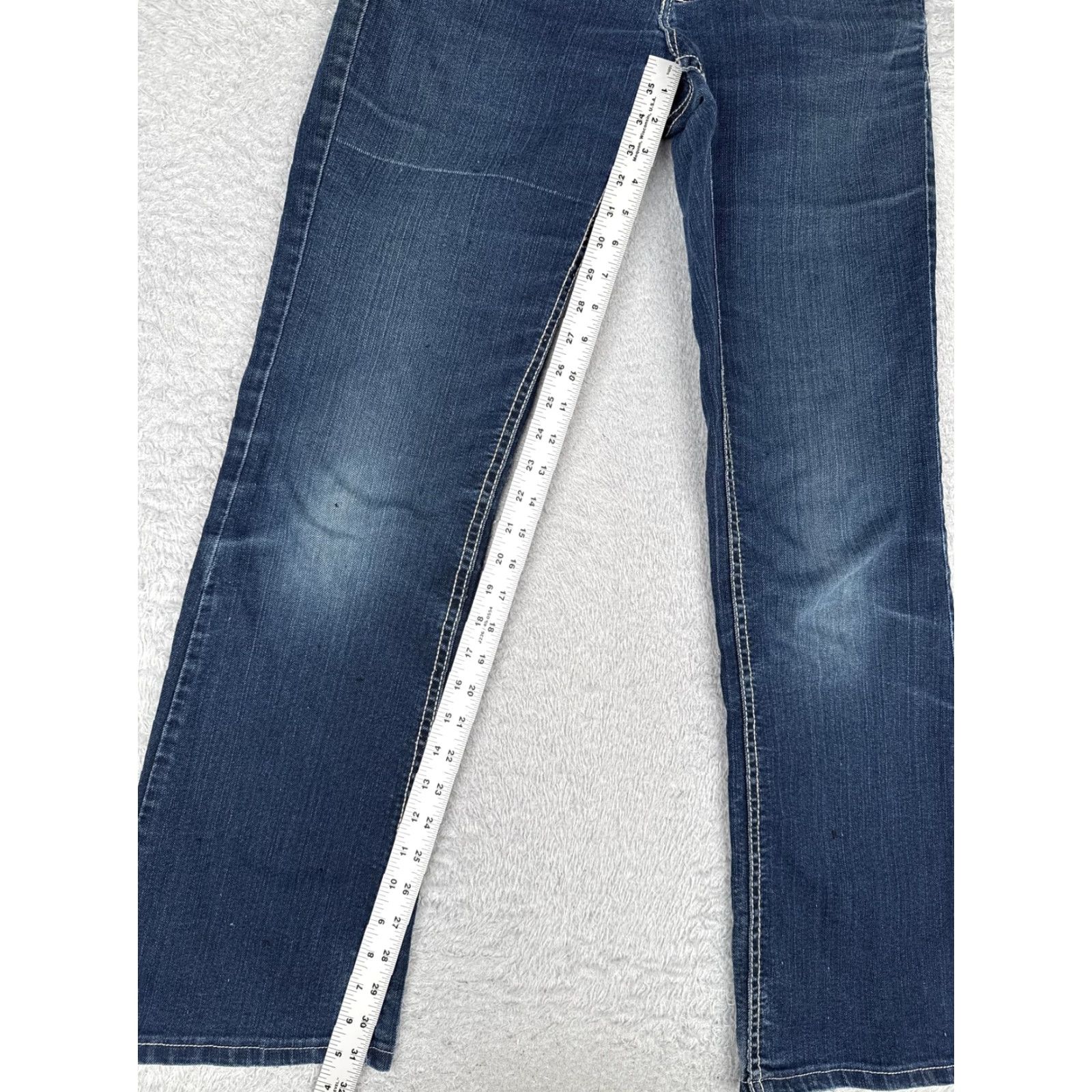 Wrangler Wrangler Bootcut Jeans Juniors 5/6 Blue Med Wash Low Rise Stretch Denim 28x32 Size 27" / US 4 / IT 40 - 7 Thumbnail