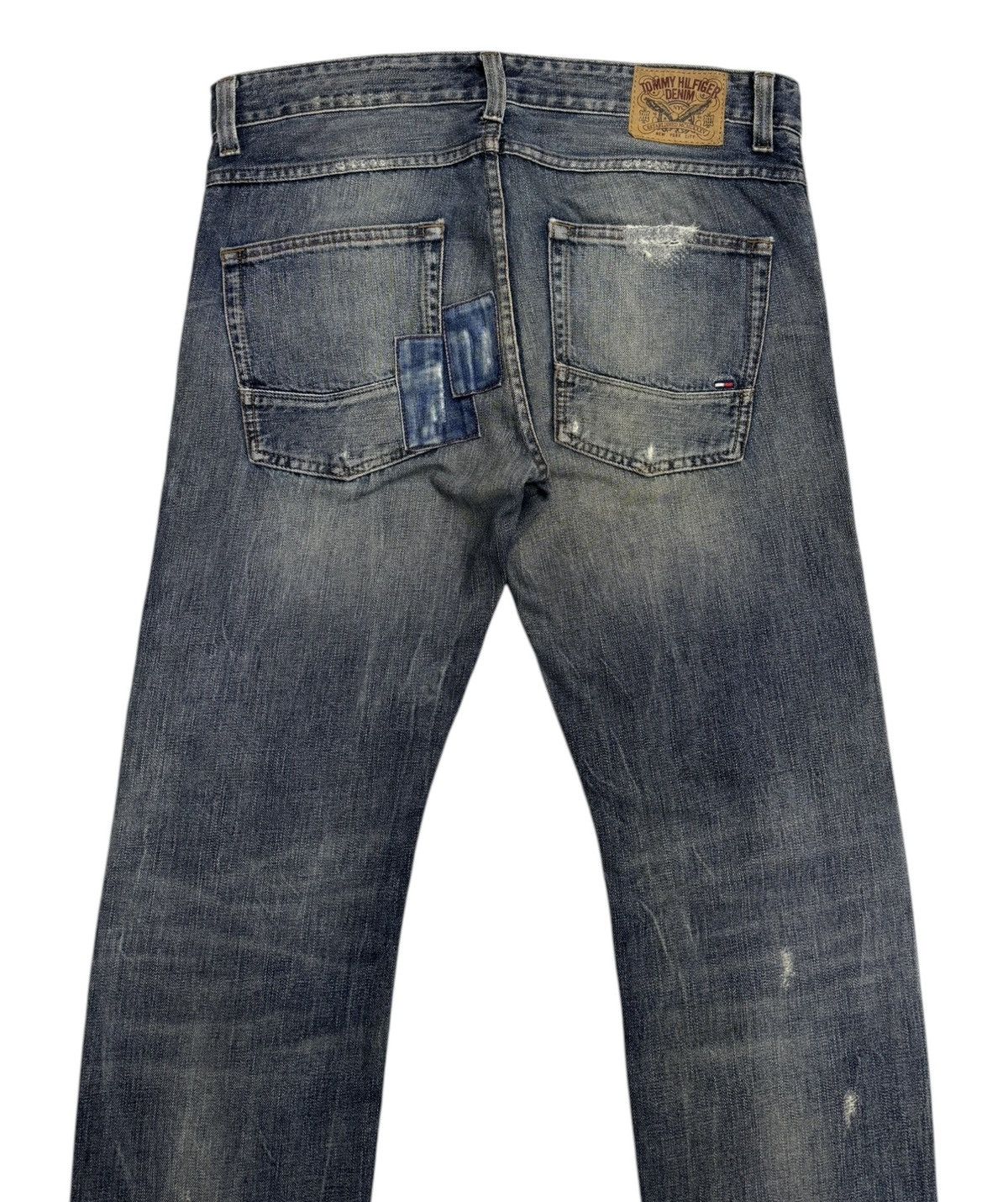 Hysteric Glamour × JNCO × Tommy Hilfiger VINTAGE PATCHWORK DISTRESS TOMMY HILFIGER DENIM JEANS SLIM Size US 36 / EU 52 - 4 Thumbnail