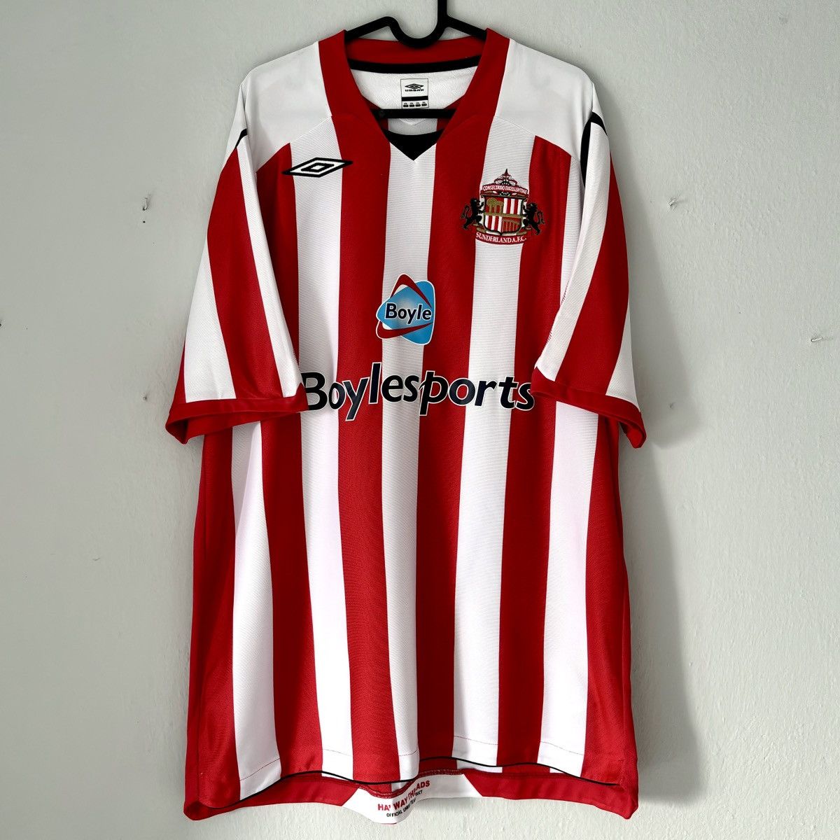 Umbro × Vintage 2008 2009 Sunderland Umbro Vintage Home Soccer Jersey Shirt Size US XXL / EU 58 / 5 - 2 Thumbnail