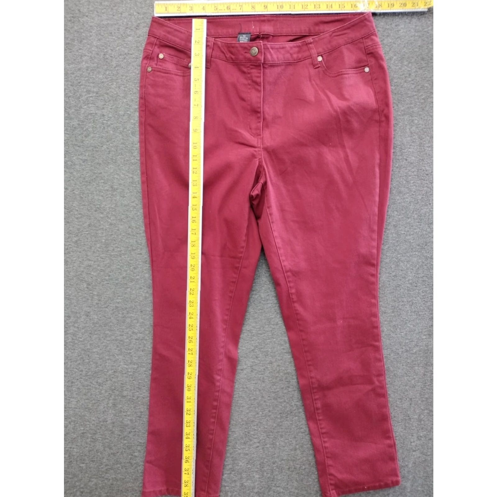 Vintage Woman Within Jeans Women's Tapered High Rise Stretch Light Red Size 16W Size 38" / US 16 / IT 52 - 4 Thumbnail