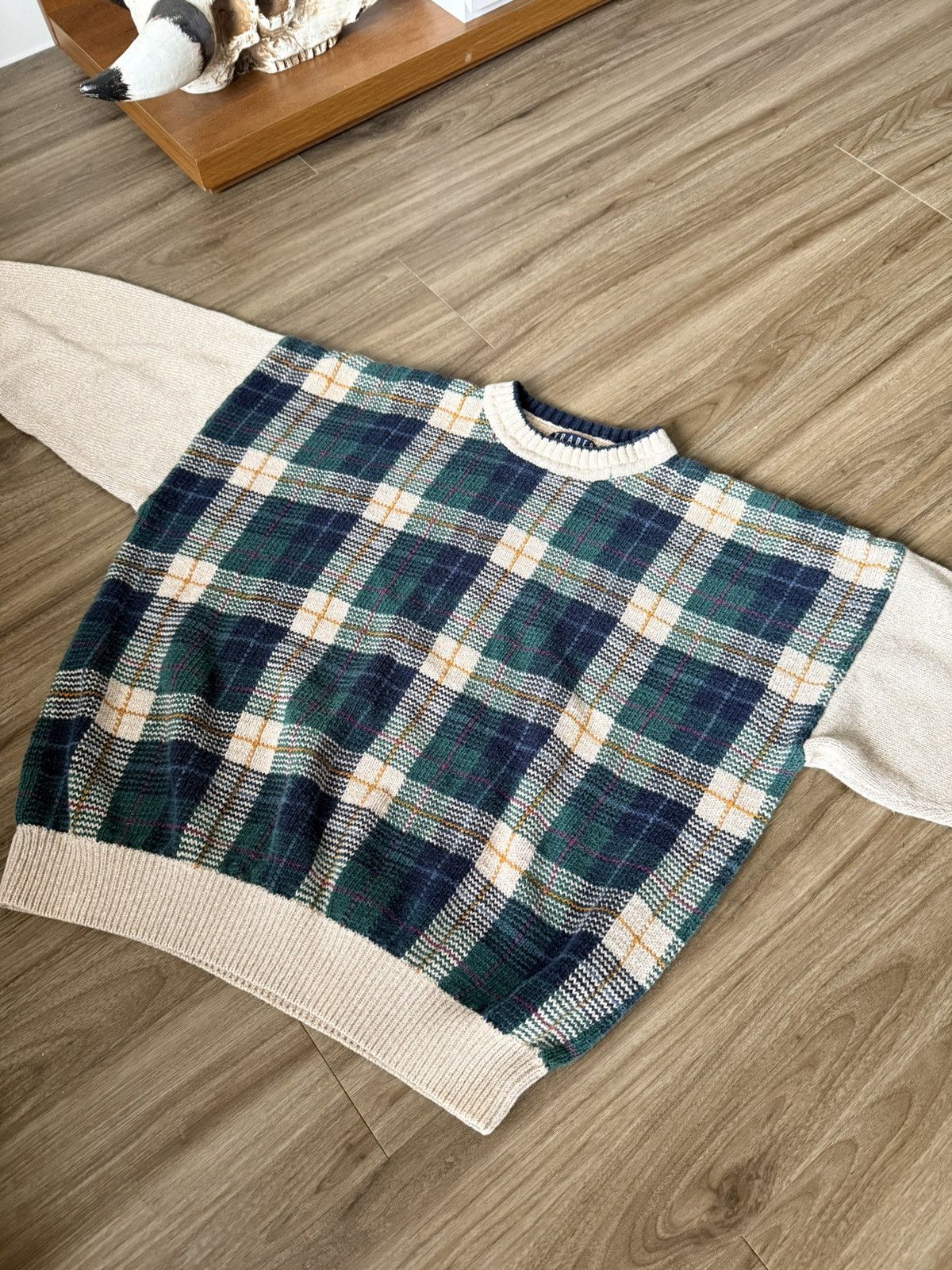 Trader Bay Vintage Trader Bay Plaid Knit Pullover Sweater Size Large Size US L / EU 52-54 / 3 - 2 Thumbnail