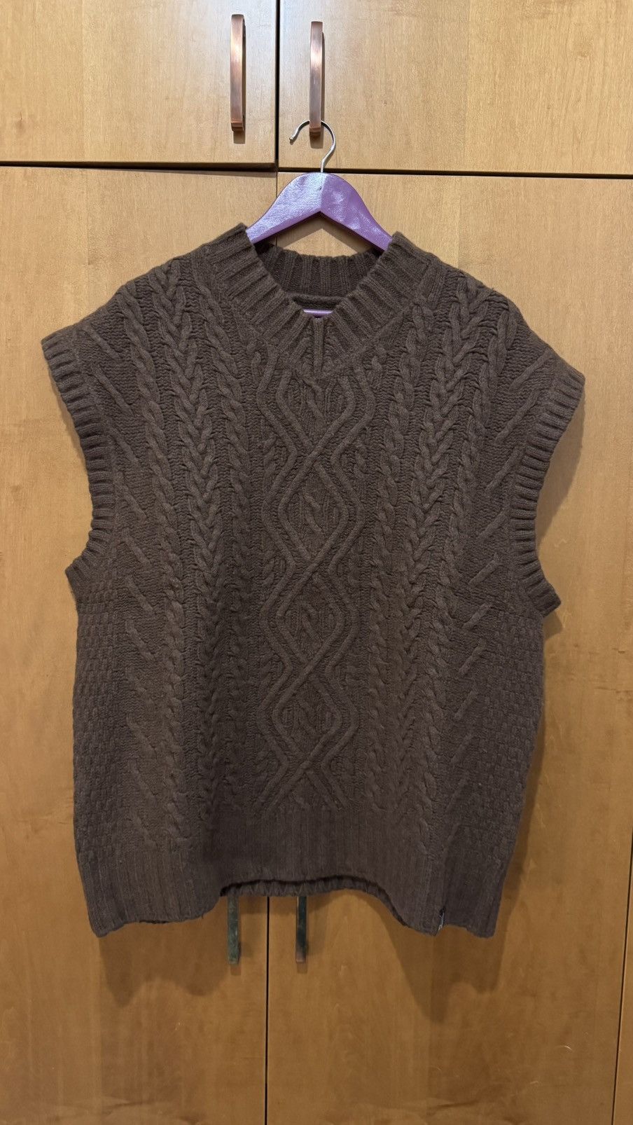 Martine Rose Martine Rose Brown Boiled Cable Knit Vest Size US M / EU 48-50 / 2 - 1 Thumbnail