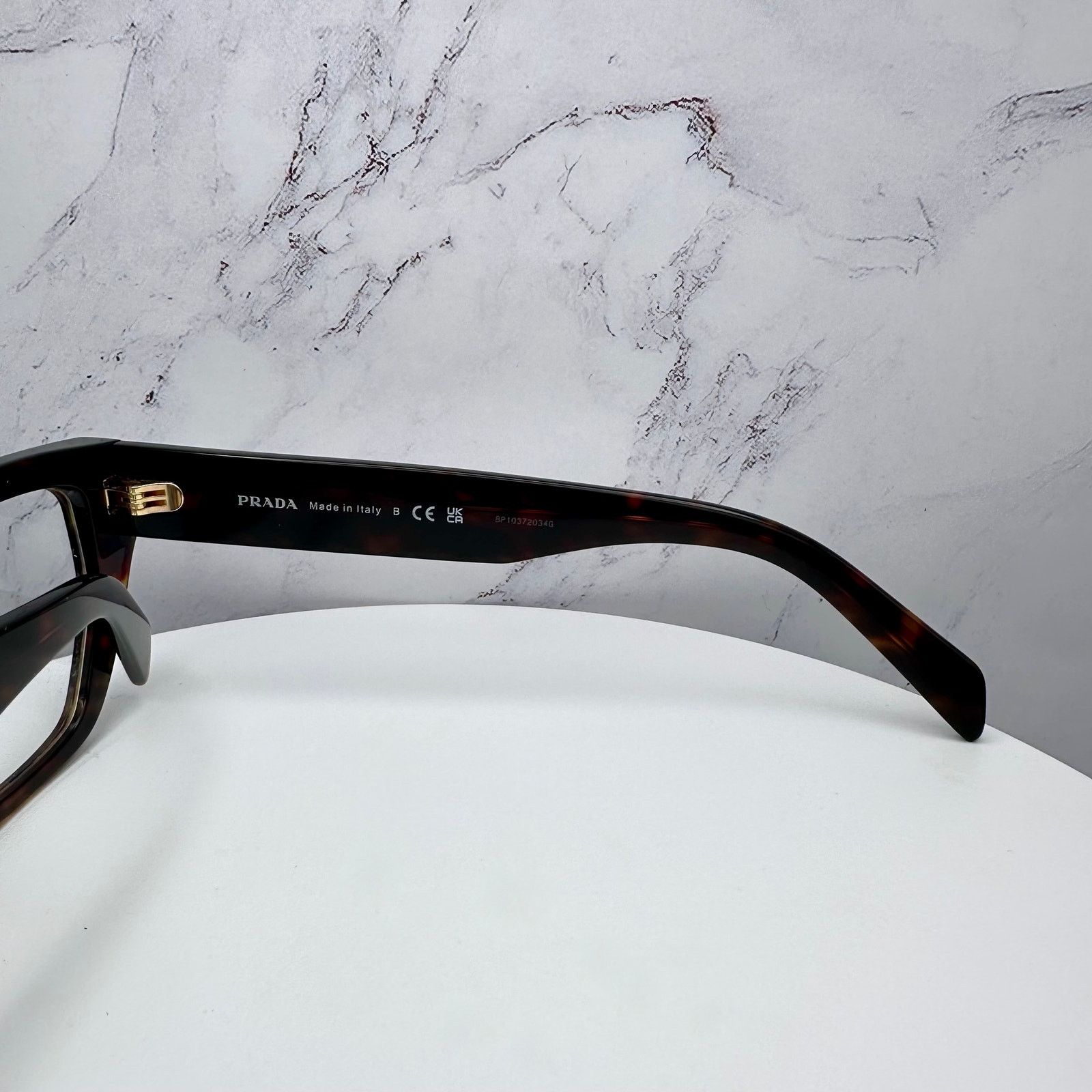 Prada New Prada Eyeglasses Women Brown Acetate Cat Eye Tortoise Size ONE SIZE - 5 Thumbnail