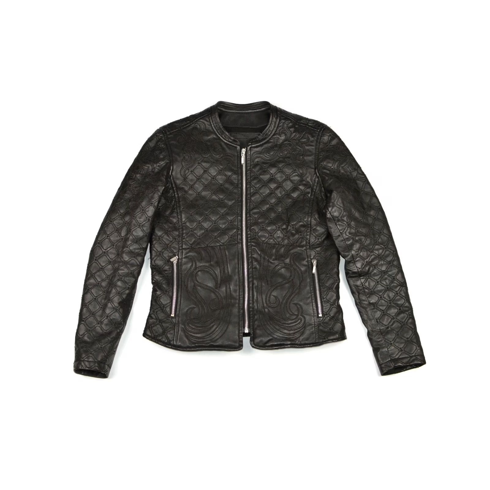Vintage Cigno Nero Women's Style Factor Leather Jacket Shirt Jacket Black 40 Ladies Size S / US 4 / IT 40 - 2 Thumbnail