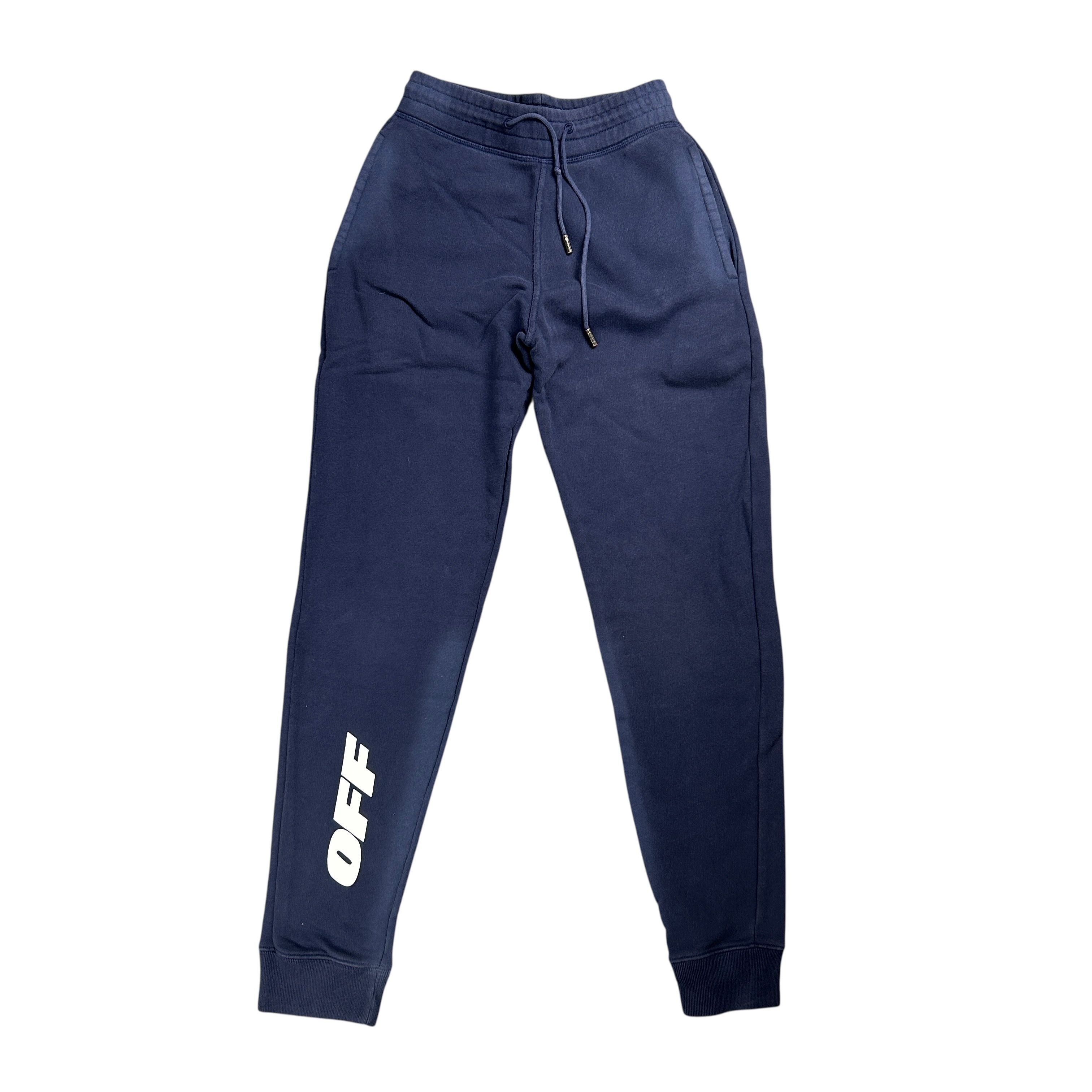 Off-White Off White Blue Sweatpants Slim Straight Print Women Size S Size 26" / US 2 / IT 38 - 1 Thumbnail