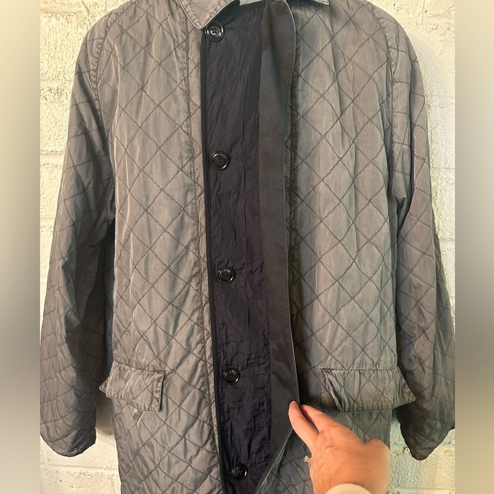 Dries Van Noten Vintage Grey Quilted Overcoat EU 50 Layered Winter Button Size US M / EU 48-50 / 2 - 7 Thumbnail