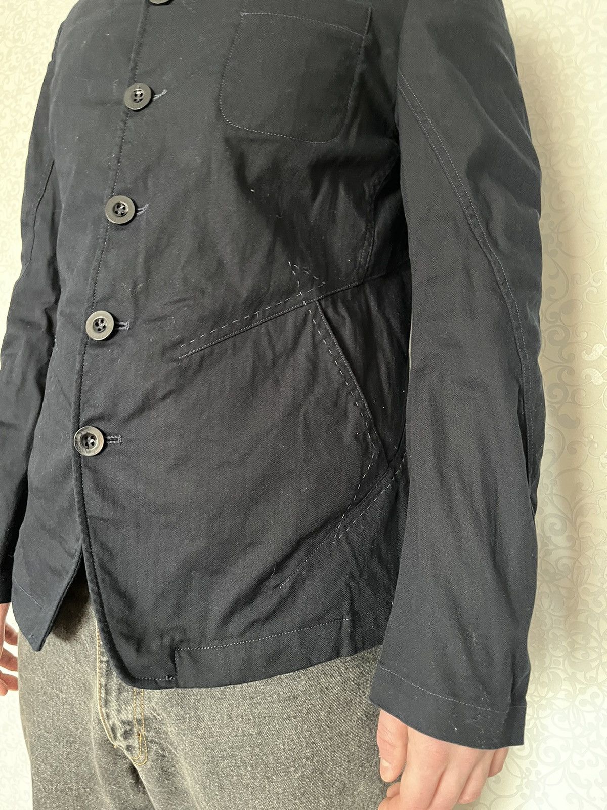 Marithe + Francois Girbaud Le Casual De Marithe Francois Girbaud HBT Men Navy Blazer Size US XL / EU 56 / 4 - 3 Thumbnail