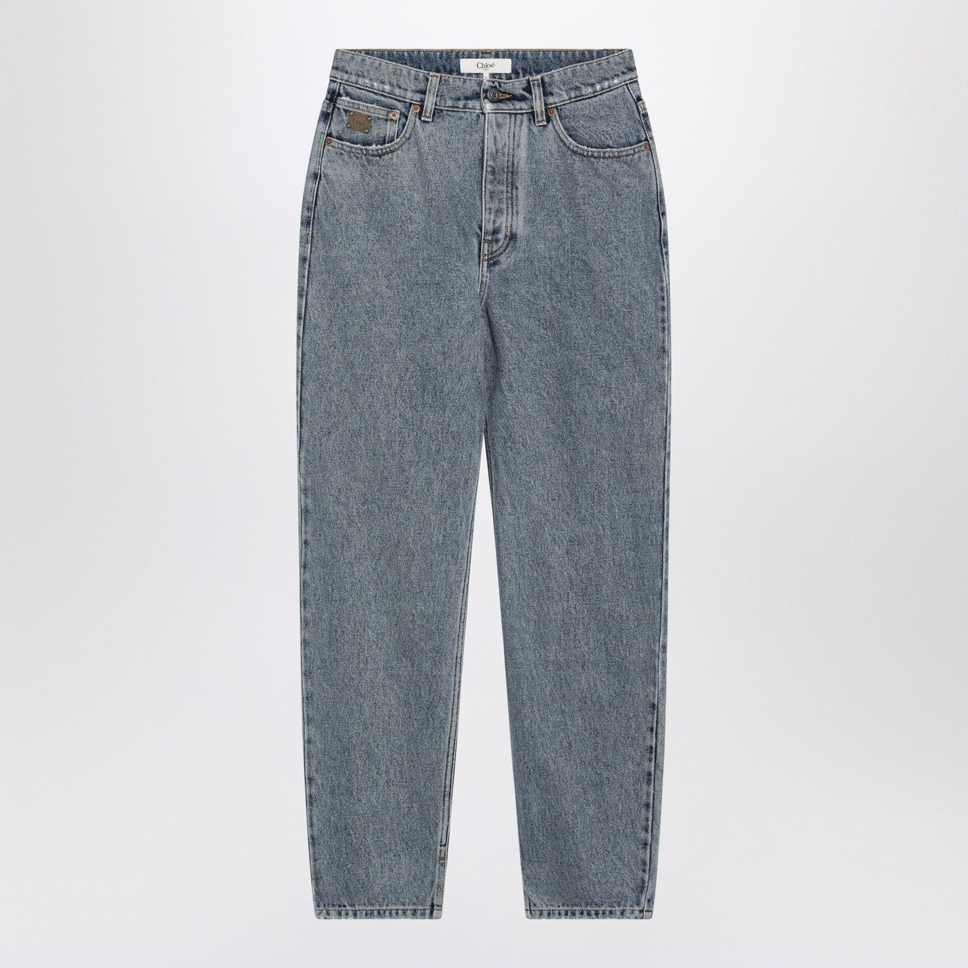Chloe Chloe Light Indigo High-Waisted Tapered Jeans Size 27" / US 4 / IT 40 - 1 Thumbnail