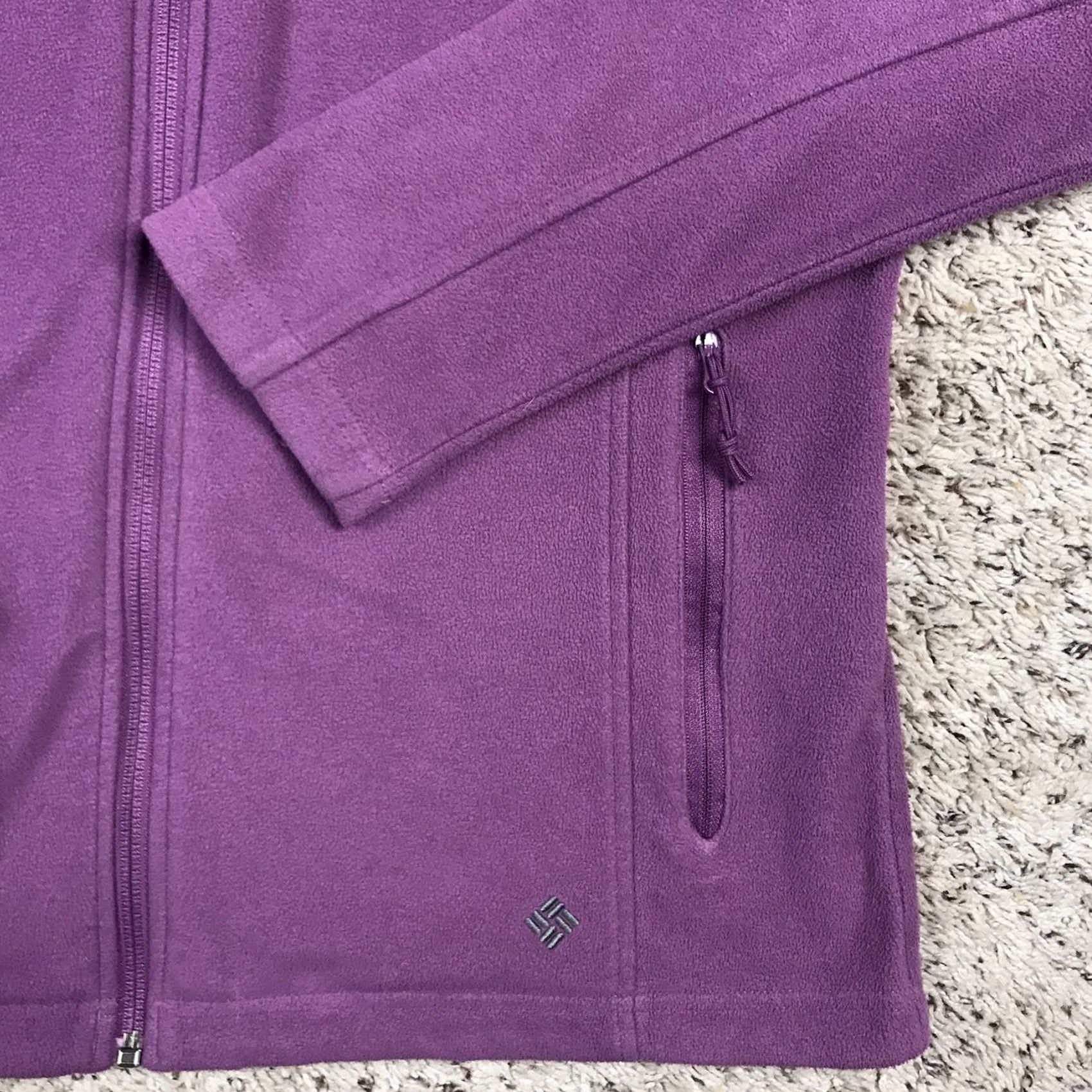 Vintage Columbia Sportswear Womens Purple Fleece Jacket Large Full Zip Embroidered Logo Size L / US 10 / IT 46 - 5 Thumbnail