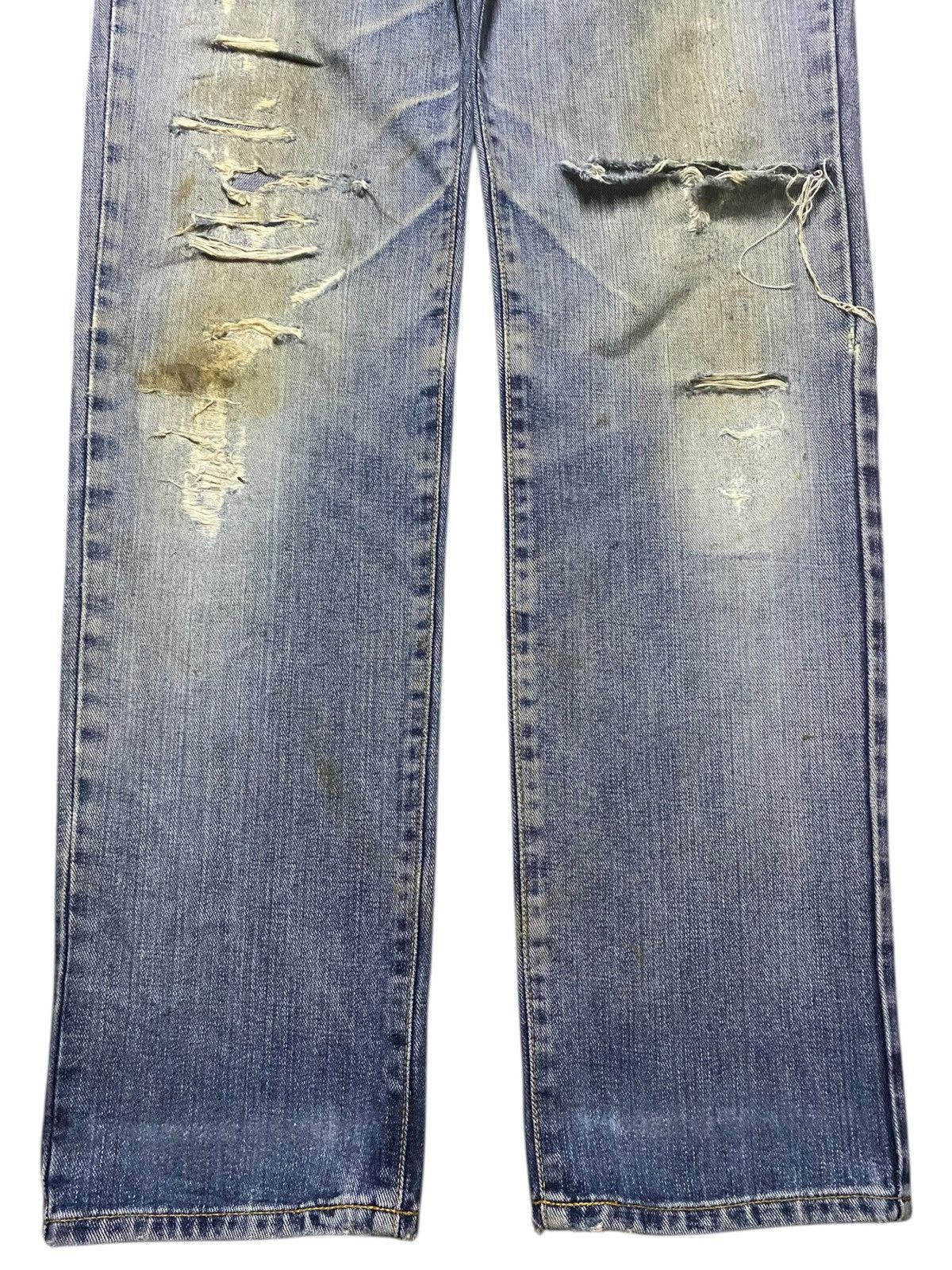 Edwin Vintage Edwin 403 Ripped Rusty Loose Jeans Size US 32 / EU 48 - 5 Thumbnail