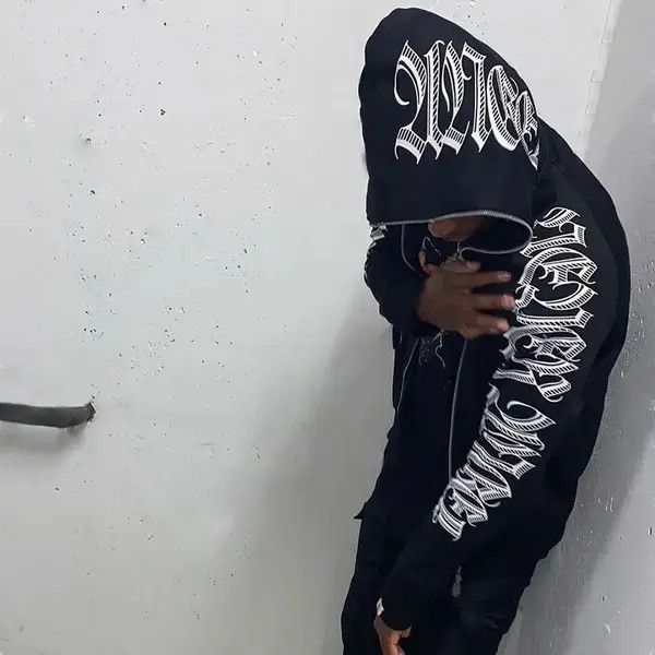 VIBE Full Zip Graphic Punk Avantgarde Hoodie Pullover Sweater Size US XL / EU 56 / 4 - 1 Thumbnail