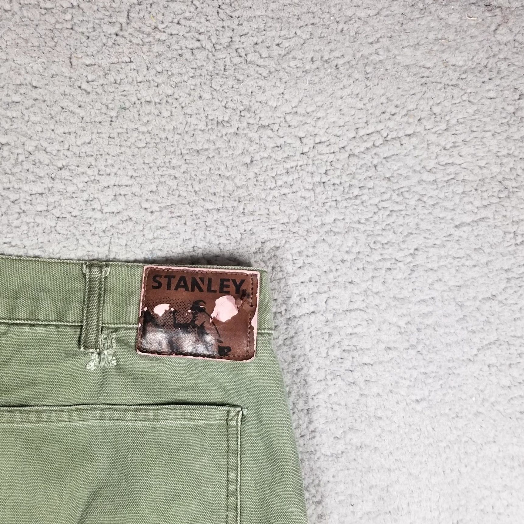 Vintage STANLEY VINTAGE Carpenter Pants Mens 38x32 Green Cotton Workwear Utility Tool Pockets Size US 38 / EU 54 - 7 Thumbnail