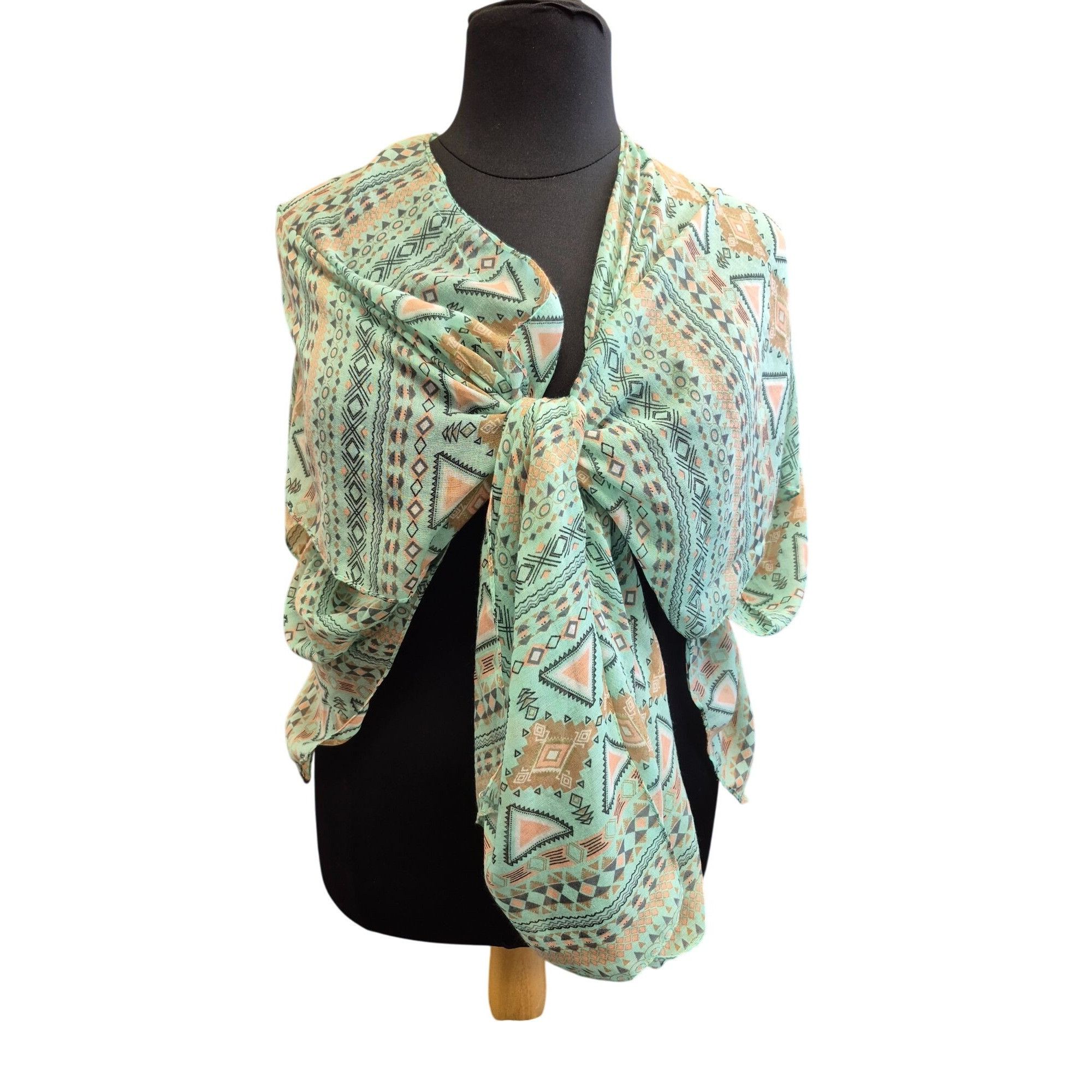 Other Bohemian Tribal Print Kimono Wrap Scarf Shawl Size ONE SIZE - 4 Thumbnail