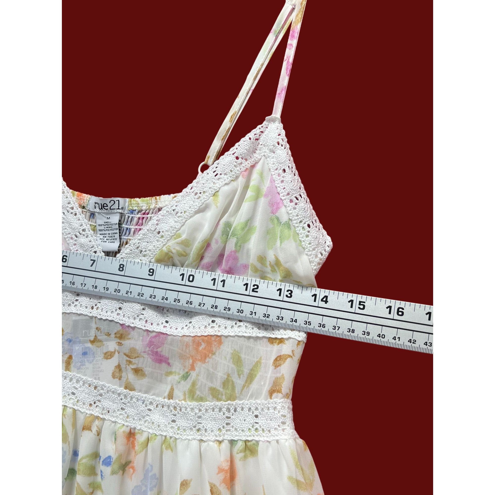 rue21 Rue 21 - Women's Summer Sleeveless High Low Hem Ruffle Flora Size M / US 6-8 / IT 42-44 - 3 Thumbnail