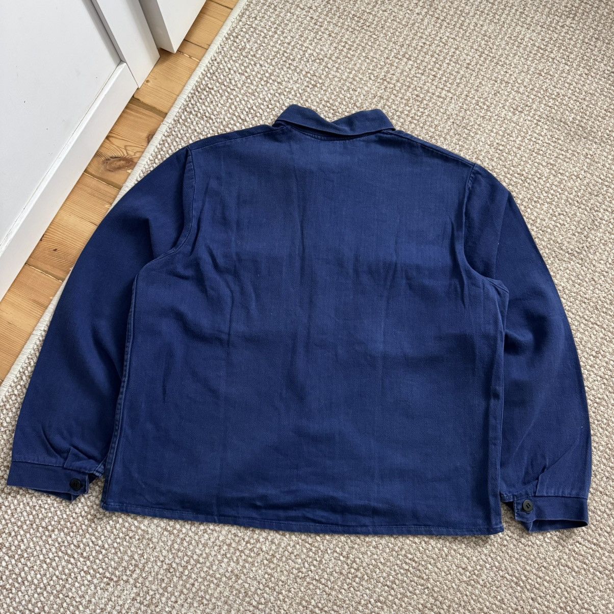 70s vintage herringbone french works faded jacket