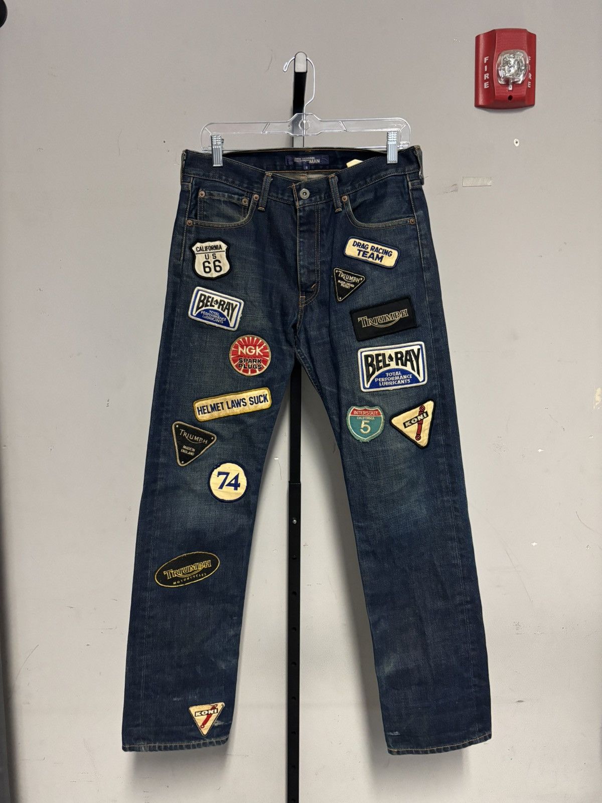 Junya Watanabe Junya Watanabe Man 2002 Triumph Patch Denim Size US 34 / EU 50 - 1 Thumbnail