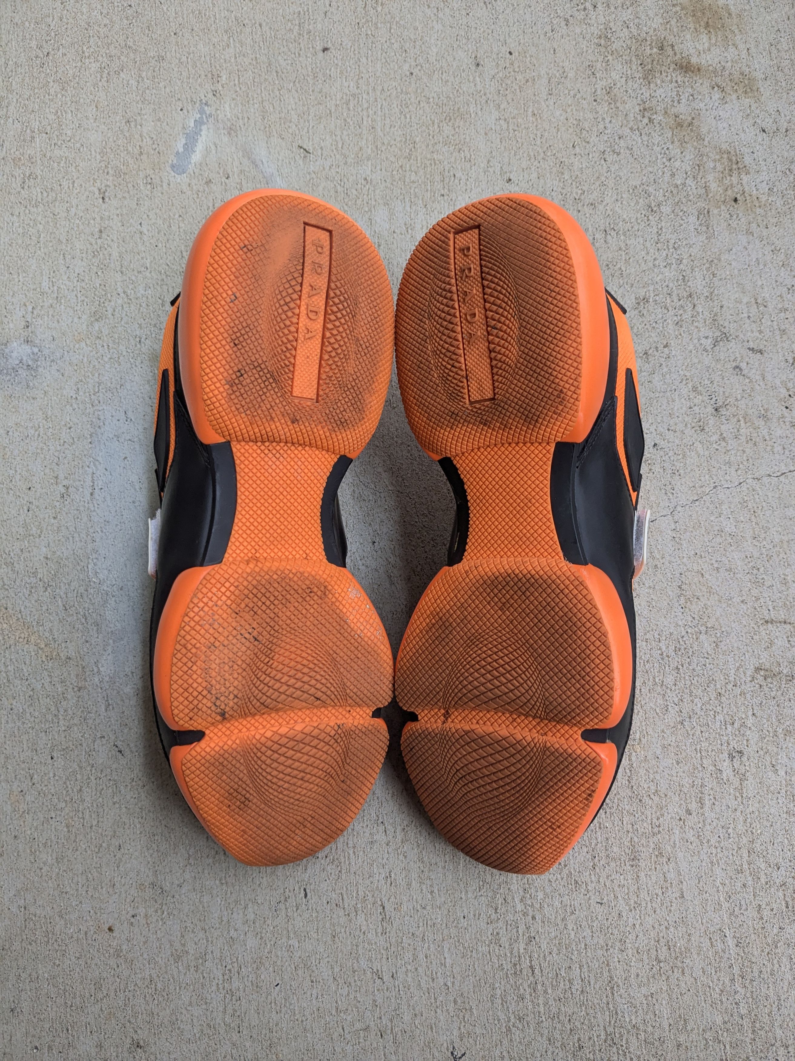 Prada Prada Cloudbust Sneakers Orange Black 7 Leather Size US 7 / EU 40 - 14 Thumbnail