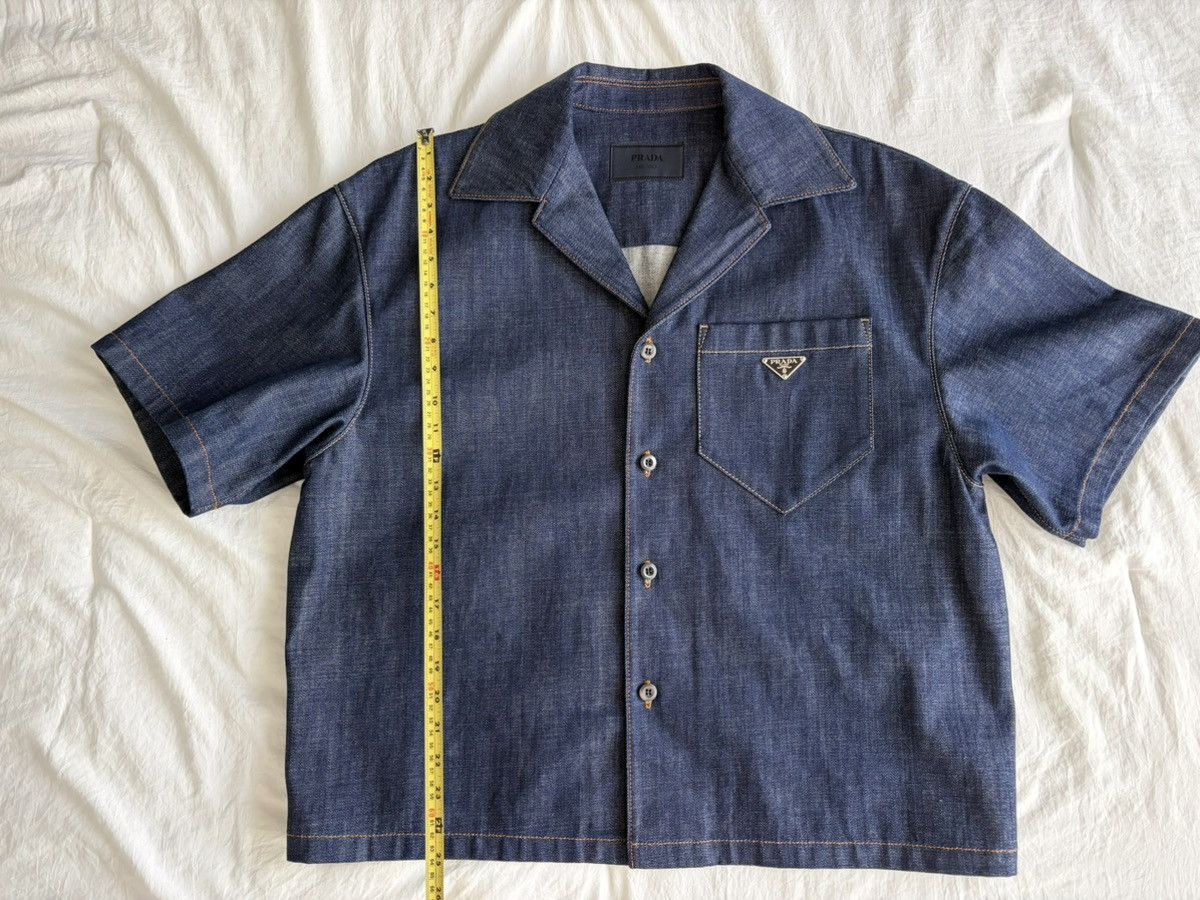 Prada Prada Selveged Denim Bowling Shirt Size US M / EU 48-50 / 2 - 5 Thumbnail